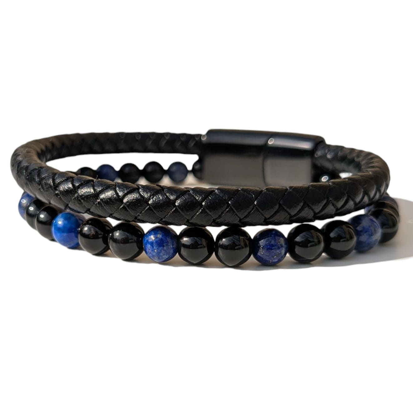 Bracelet Homme Pierre Naturelle Onyx et Lapis Lazuli