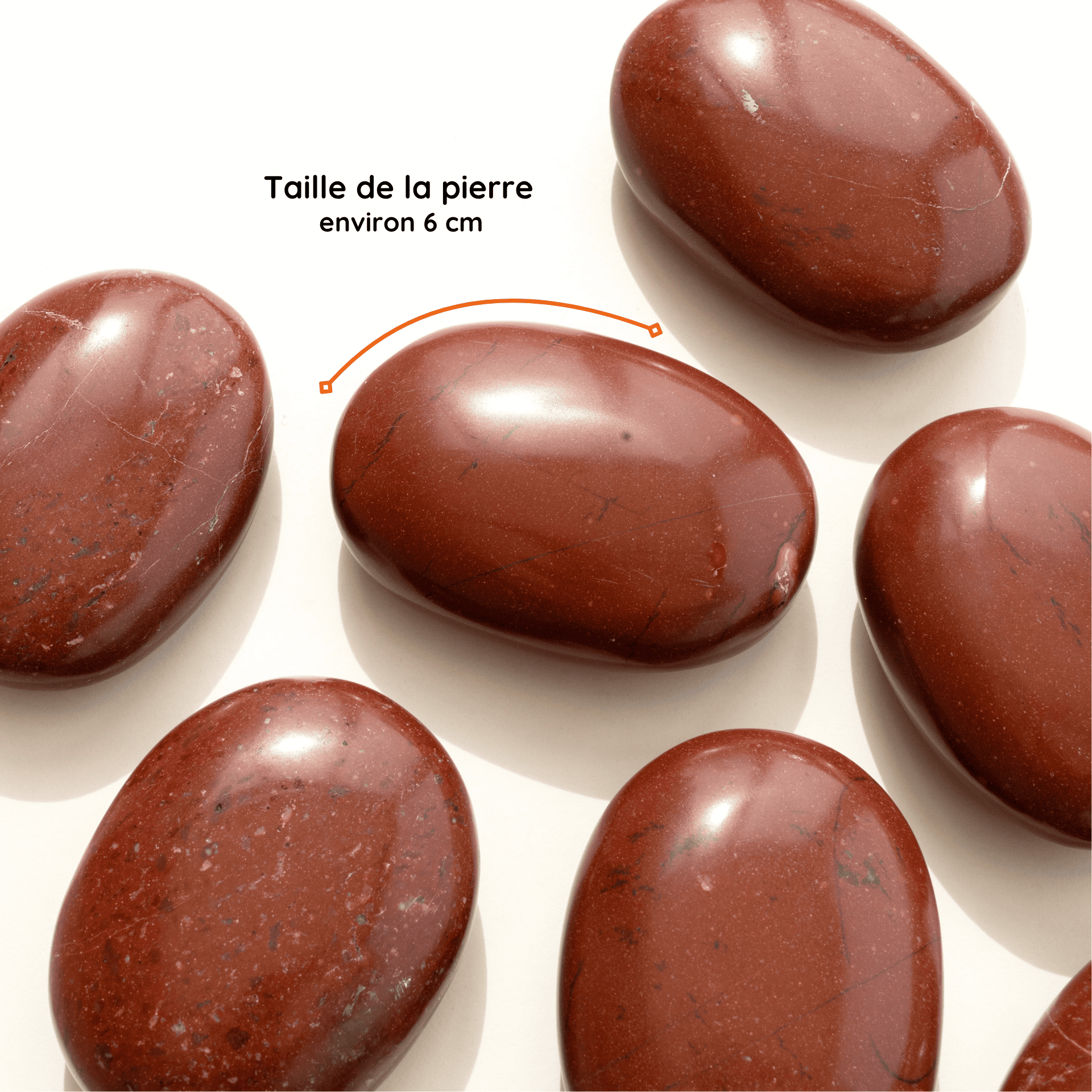 Galet Jaspe Rouge taille