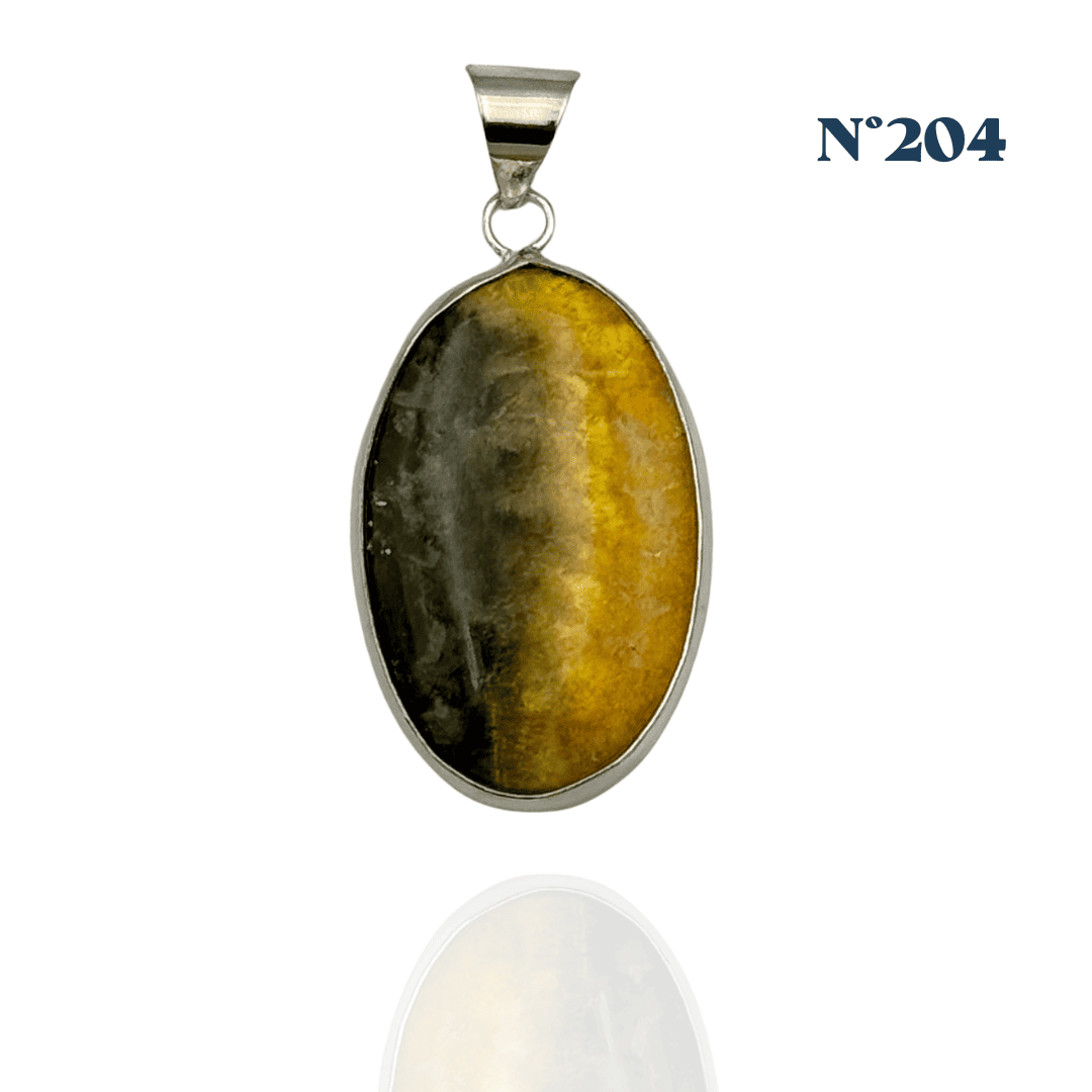 Pendentif en Jaspe Bumblebee – Énergie et Détermination