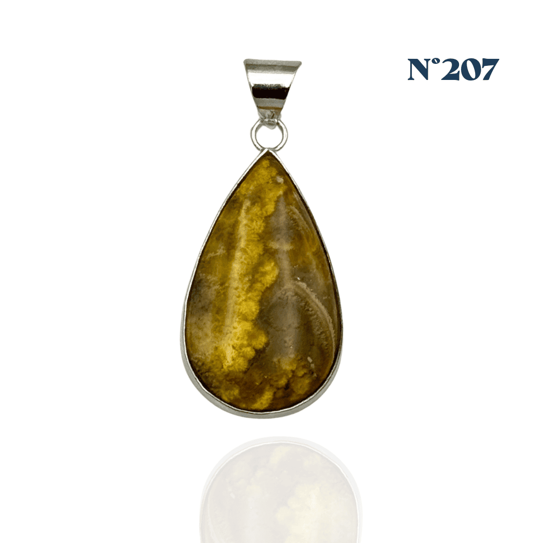 Pendentif en Jaspe Bumblebee – Énergie et Détermination