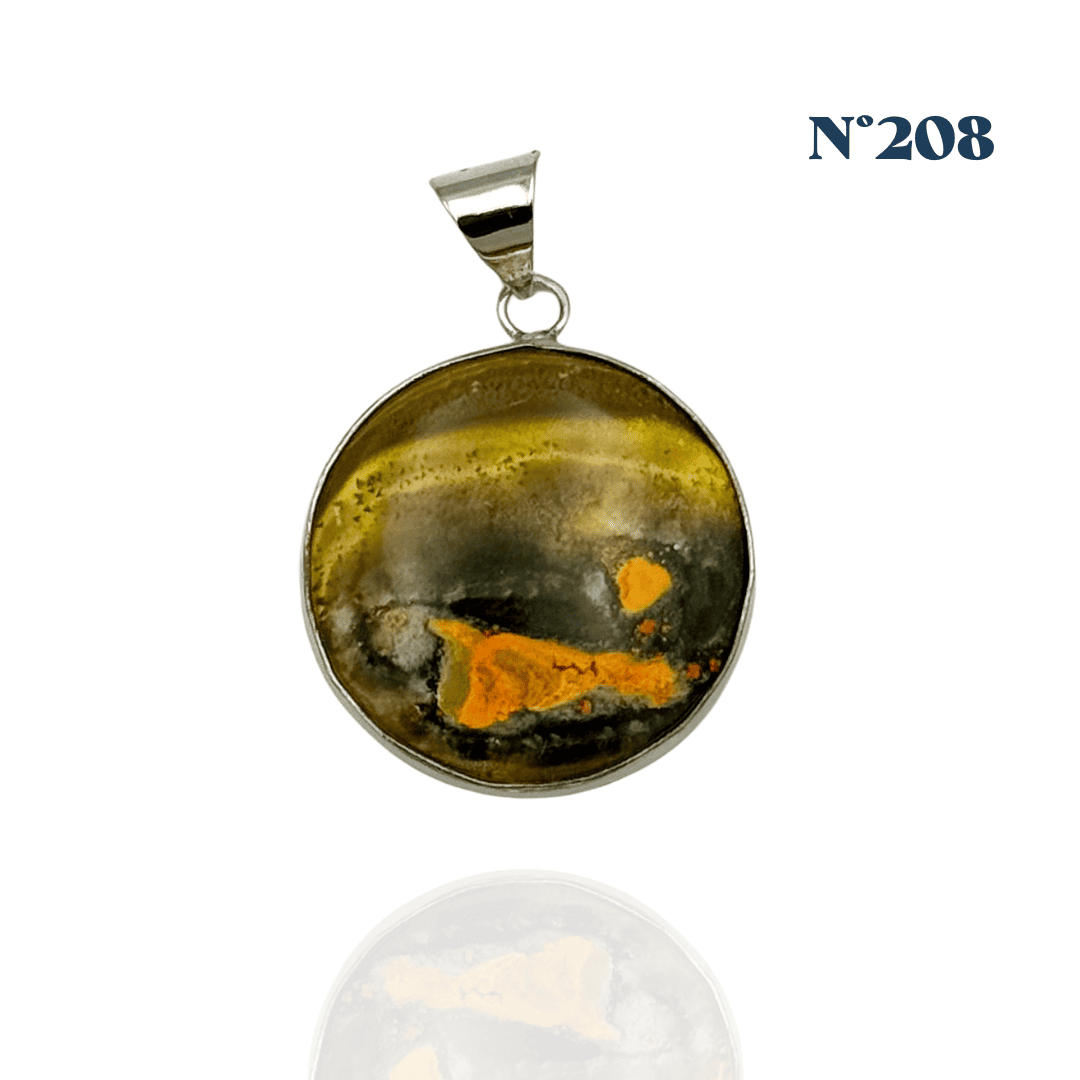 Pendentif en Jaspe Bumblebee – Énergie et Détermination