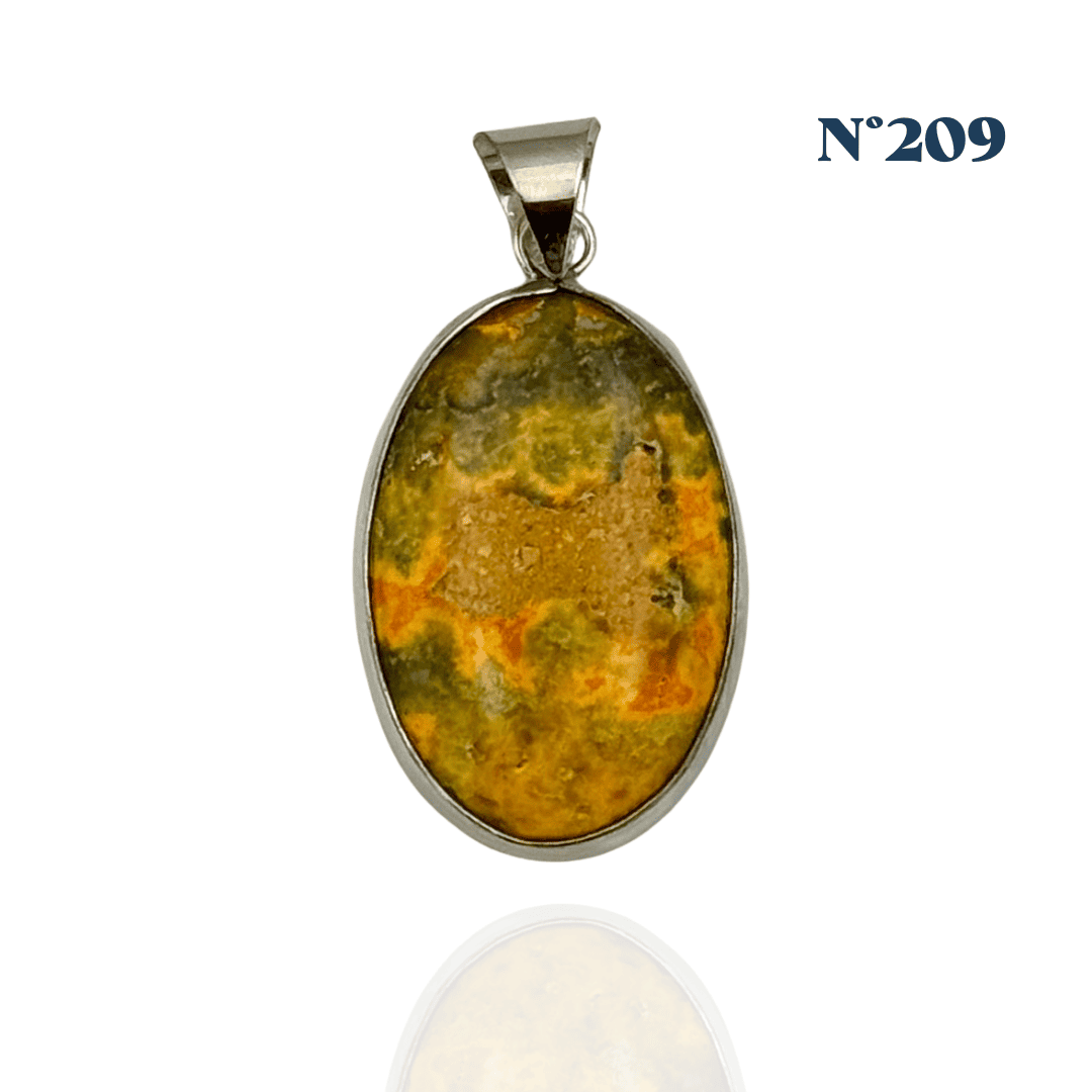 Pendentif en Jaspe Bumblebee – Énergie et Détermination