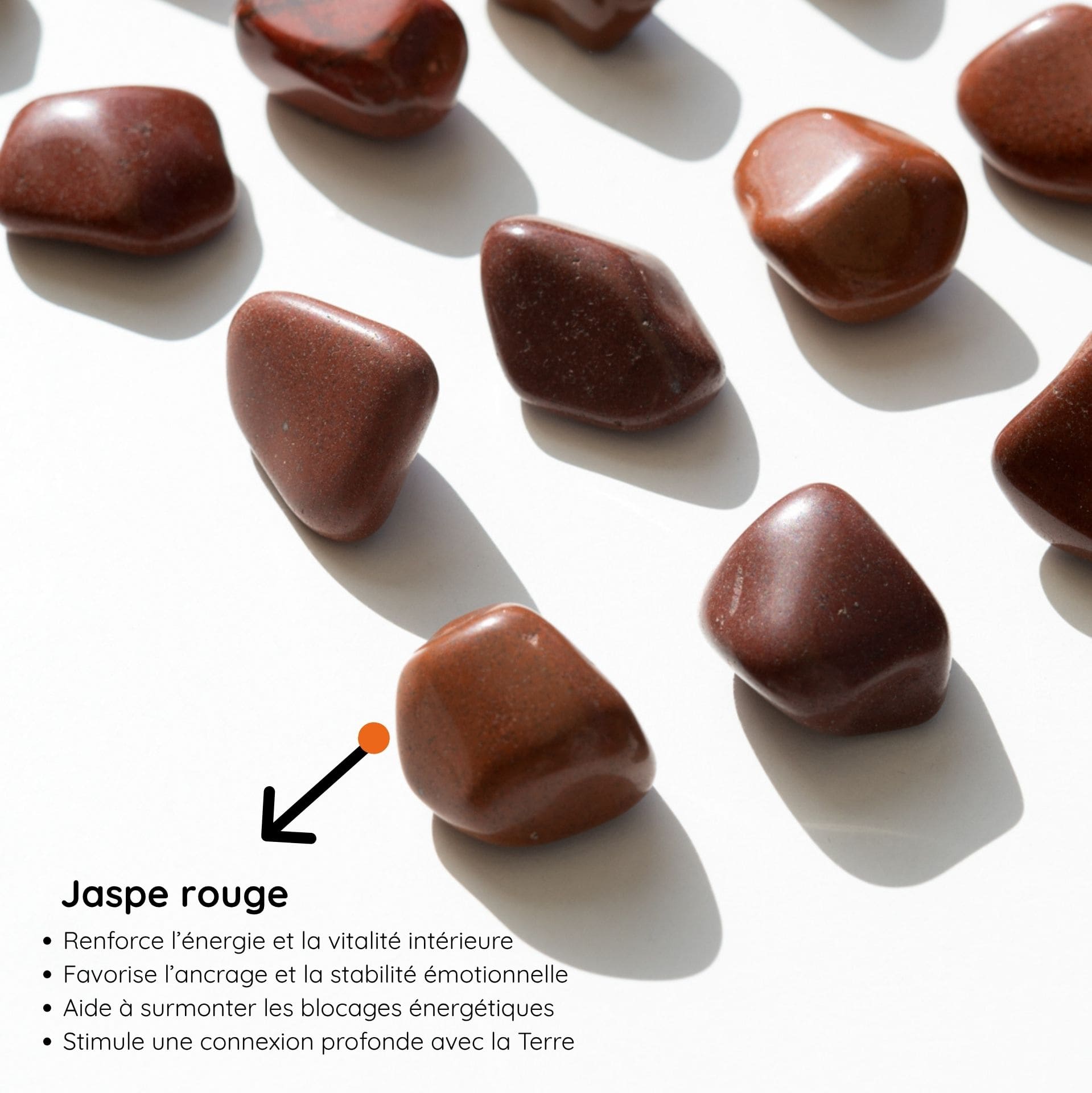 Pierre Roulée Jaspe Rouge – Énergie et Stabilité
