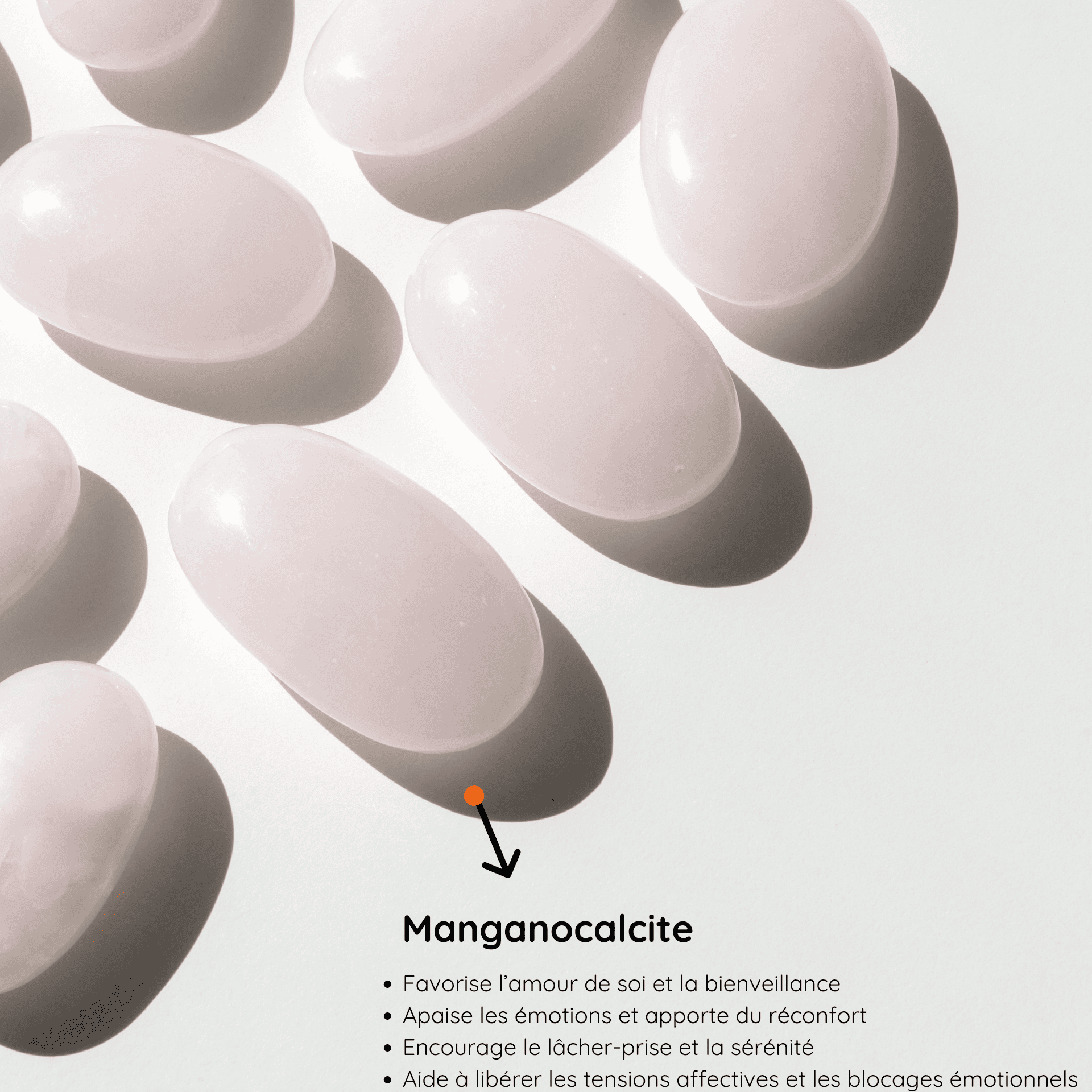 Galet Manganocalcite vertus