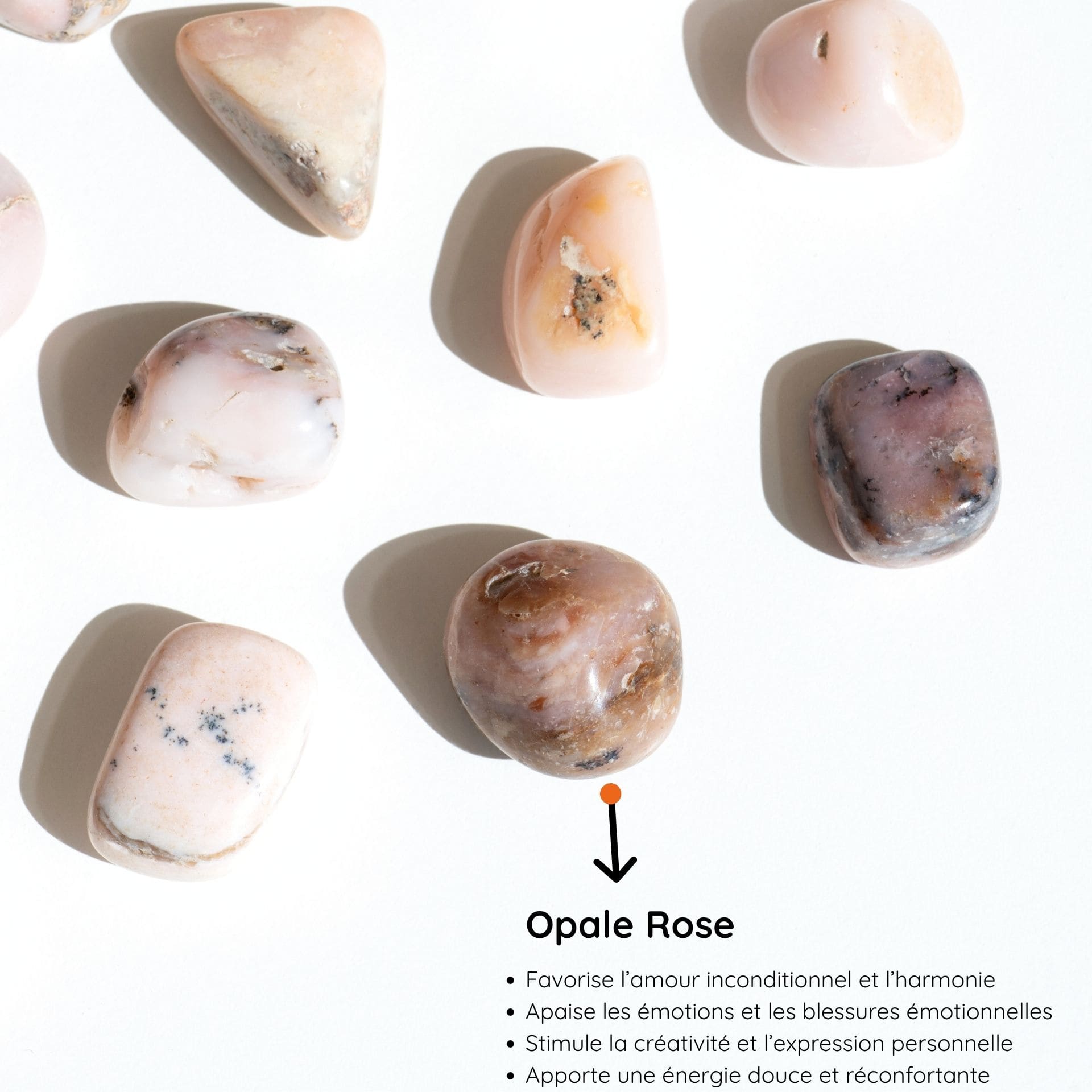opale rose vertus