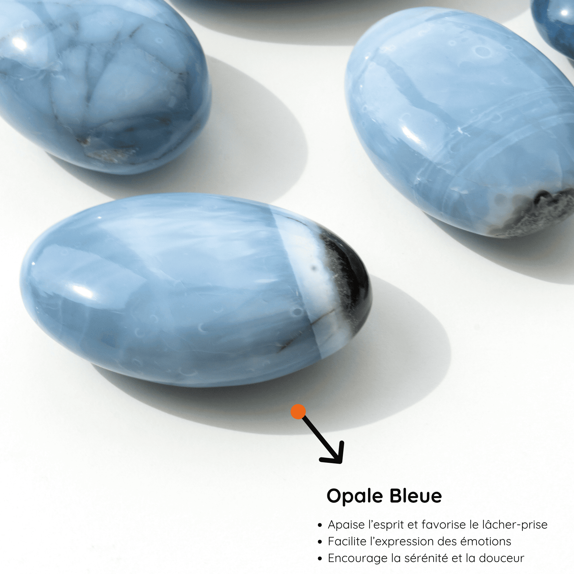 Galet Opale Bleue vertus