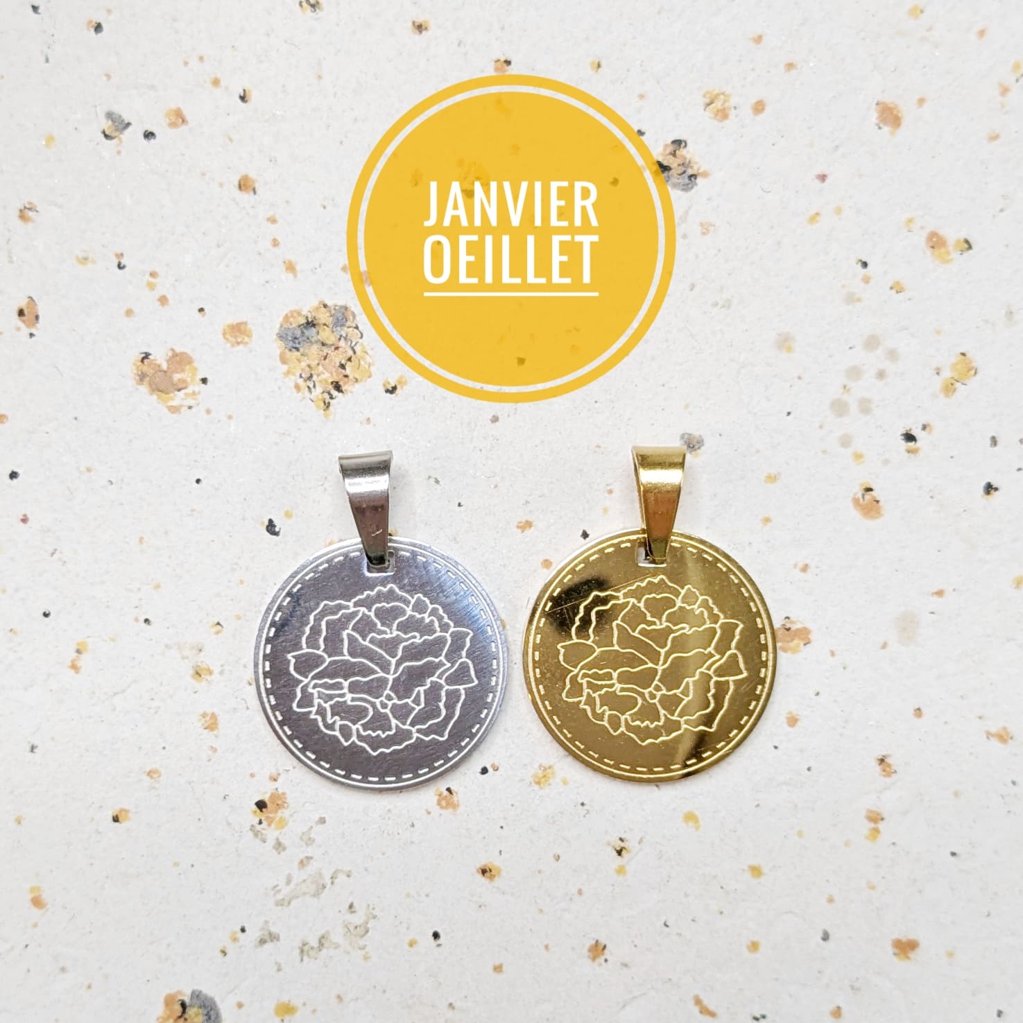 Pendentif fleur de naissance