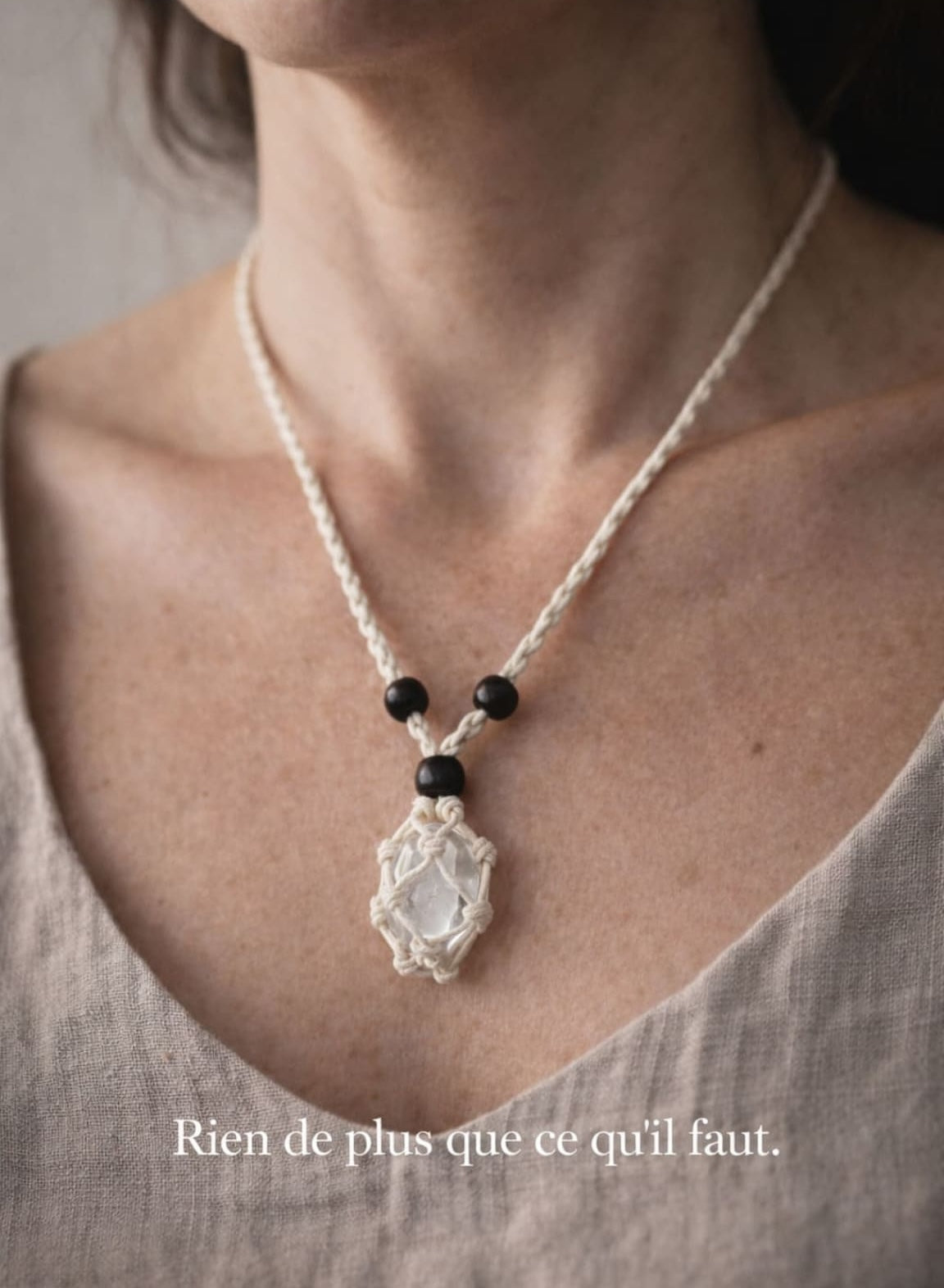 Pendentif porte pierre roulée - Lithothérapie