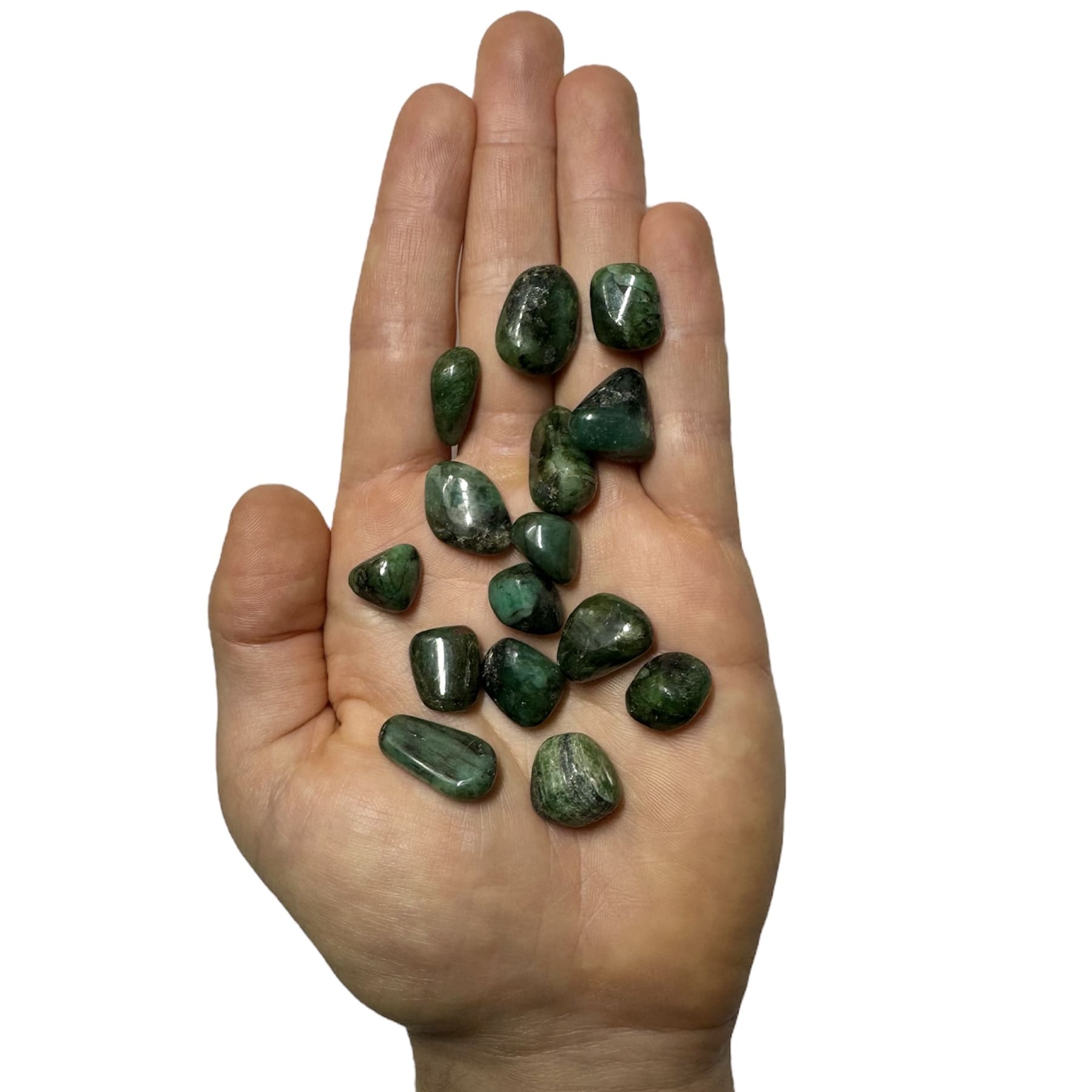 pierre émeraude, polie du Brésil 1 à 2 cm