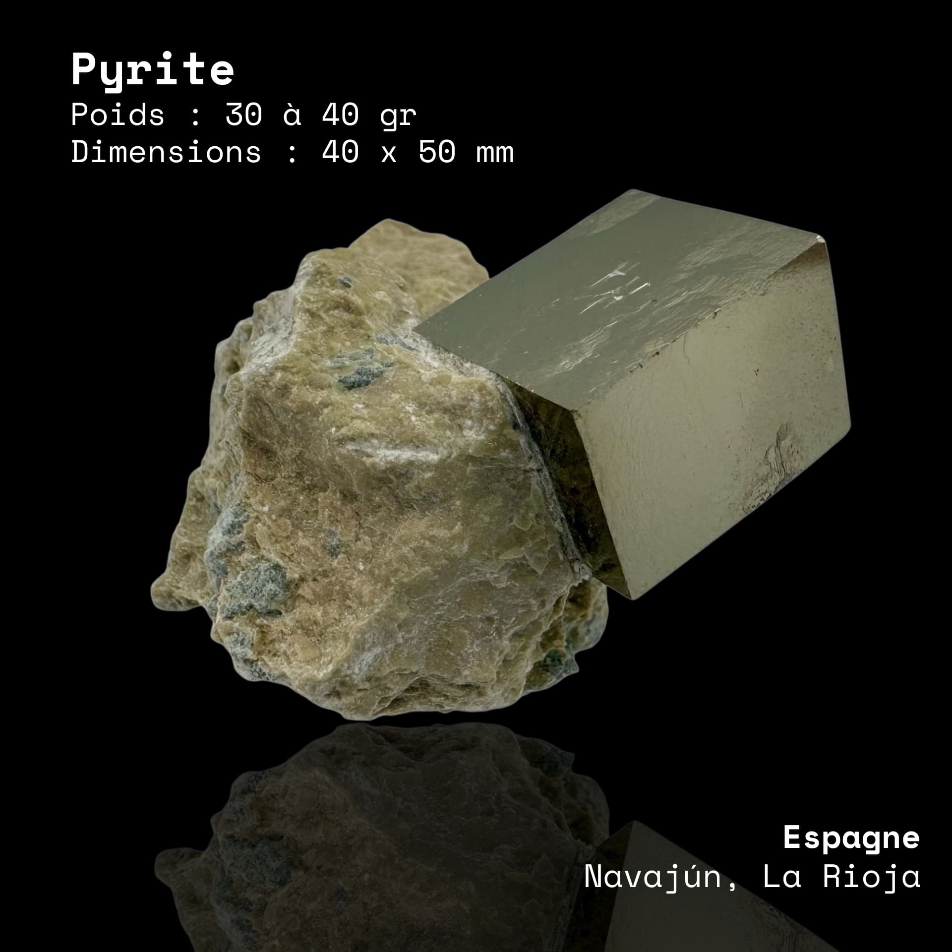 Pyrite Cube sur Matrice
