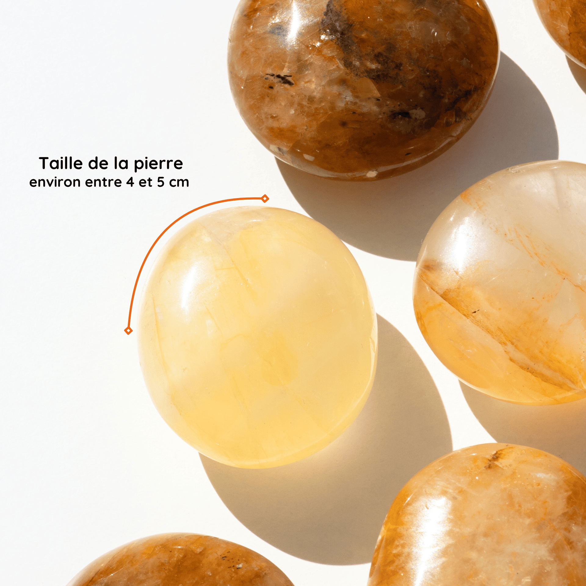 Galet Quartz Hématoïde taille