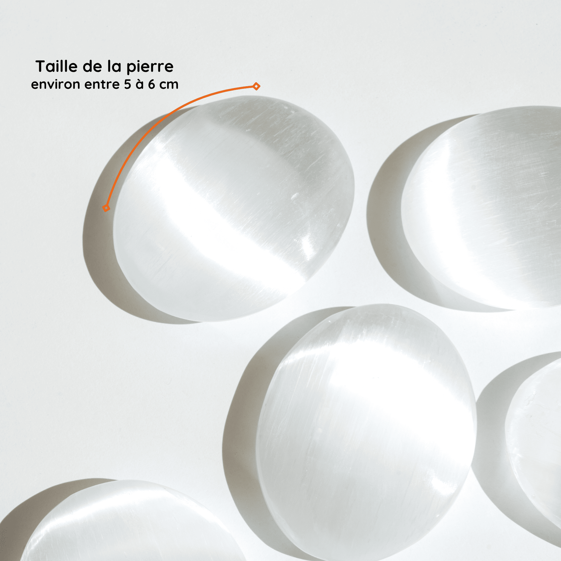 Galet Sélénite taille