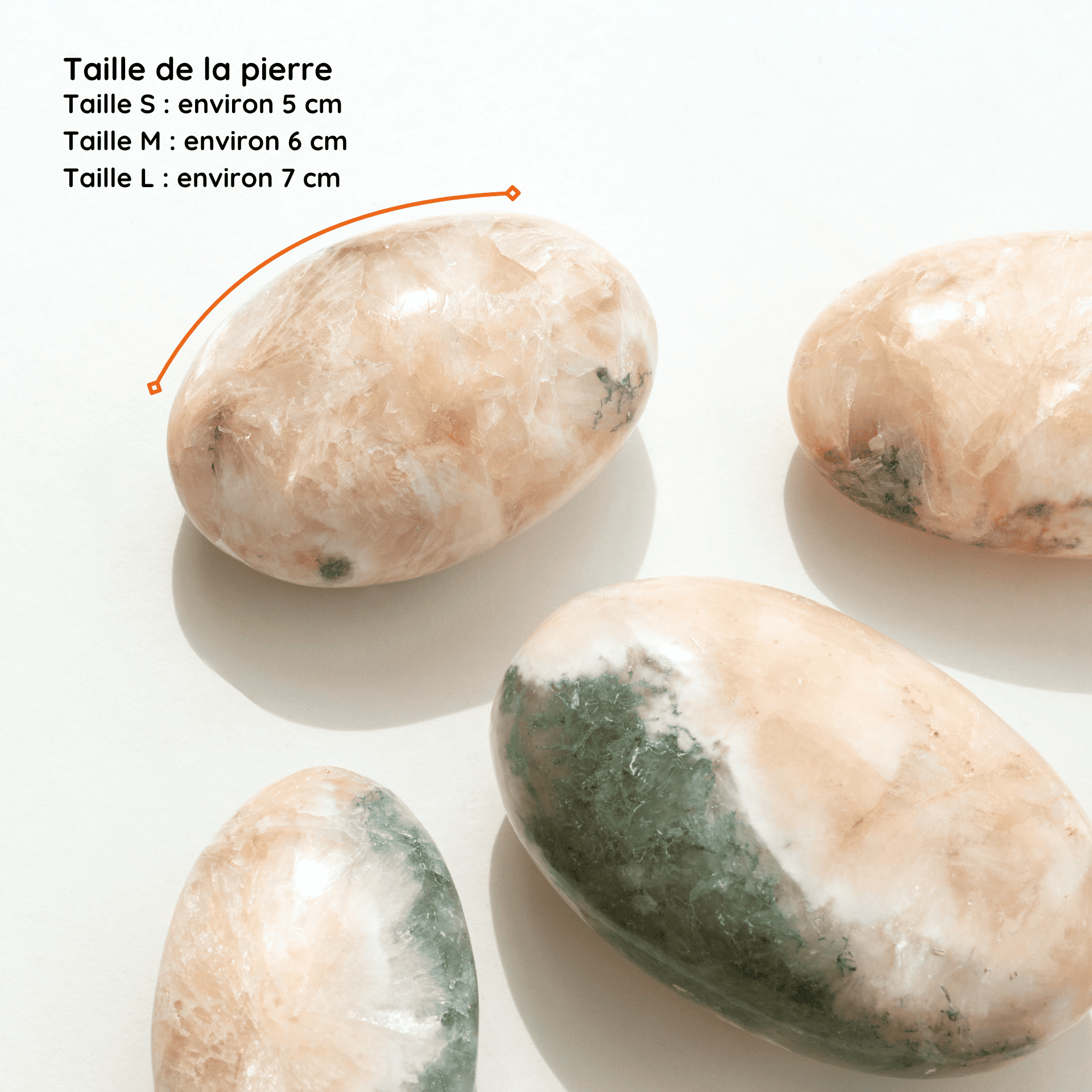 Galet Stilbite taille