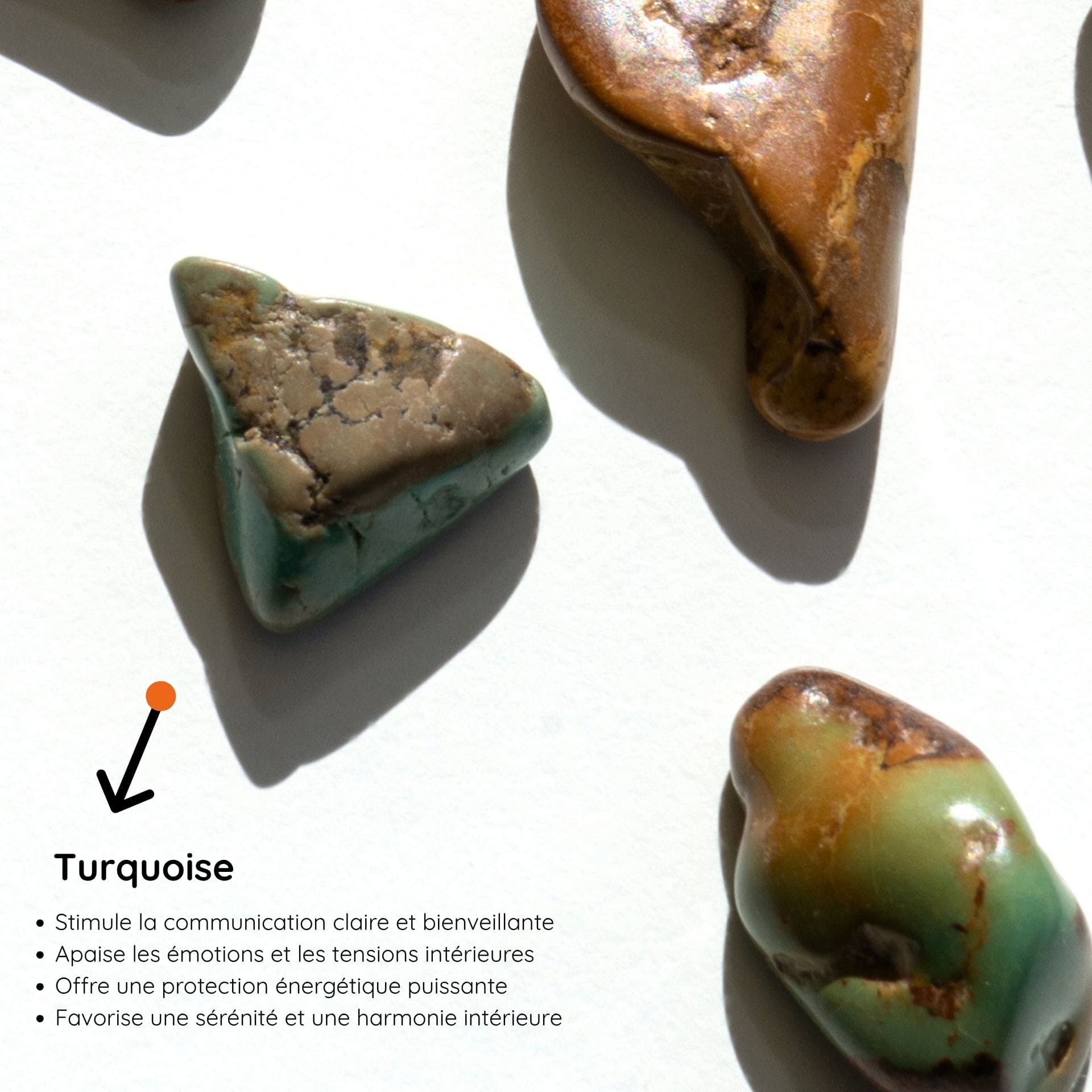 Turquoise roulée vertus