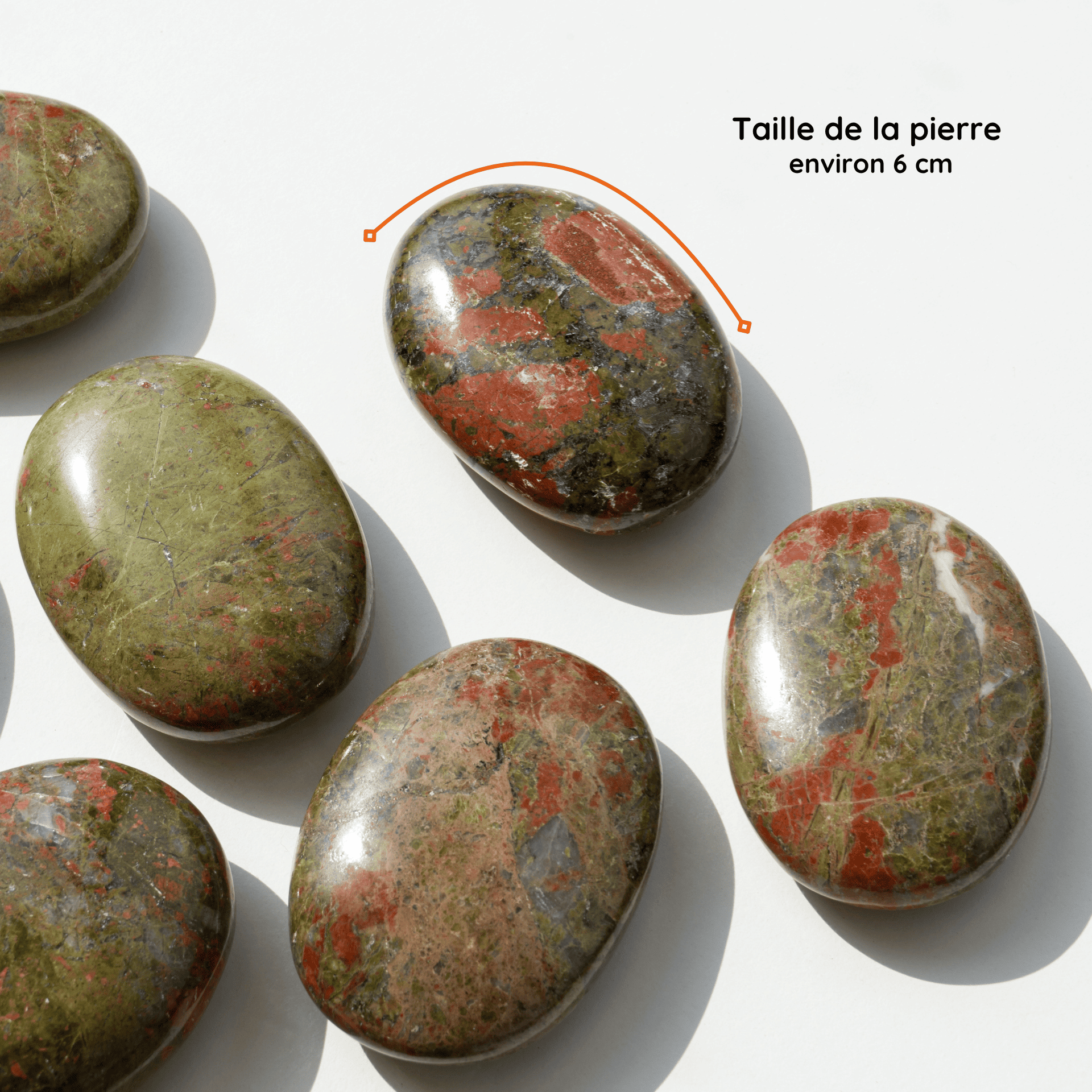 Galet Unakite taille