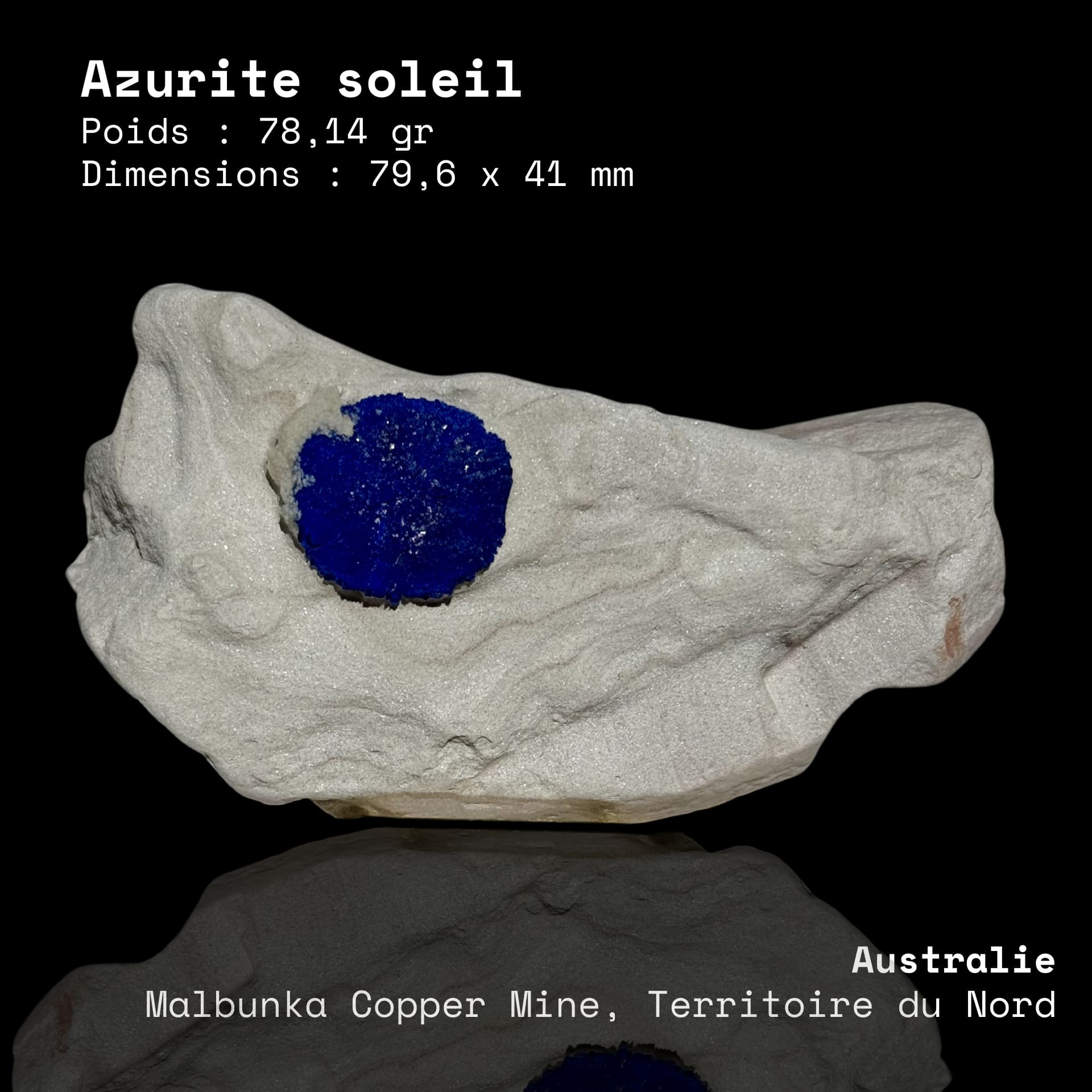 Azurite "Soleil" avec Satellites - Australie #04