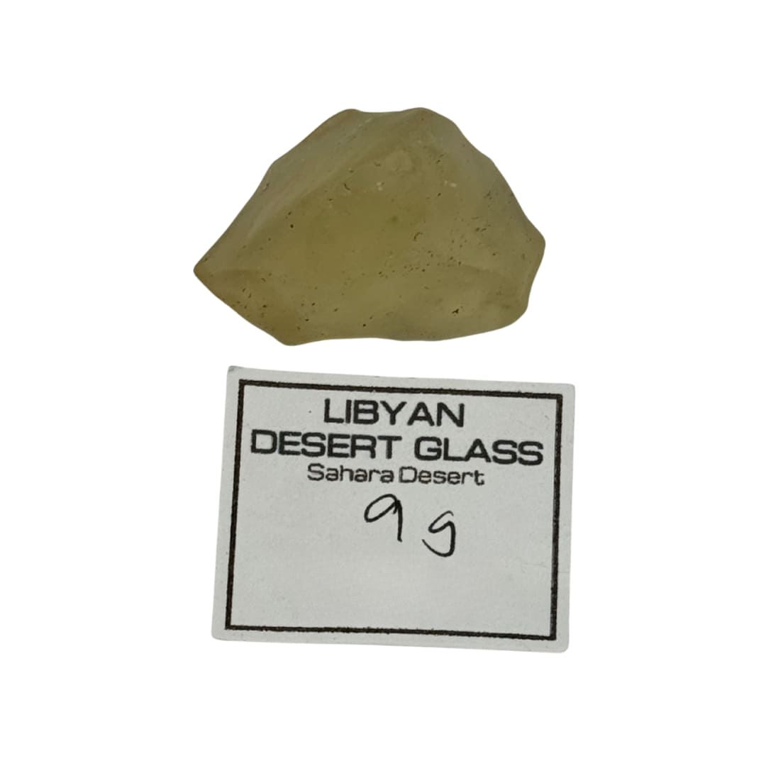 Verre Libyque 9g - Tektite d'Or du Sahara (Pièce Unique)
