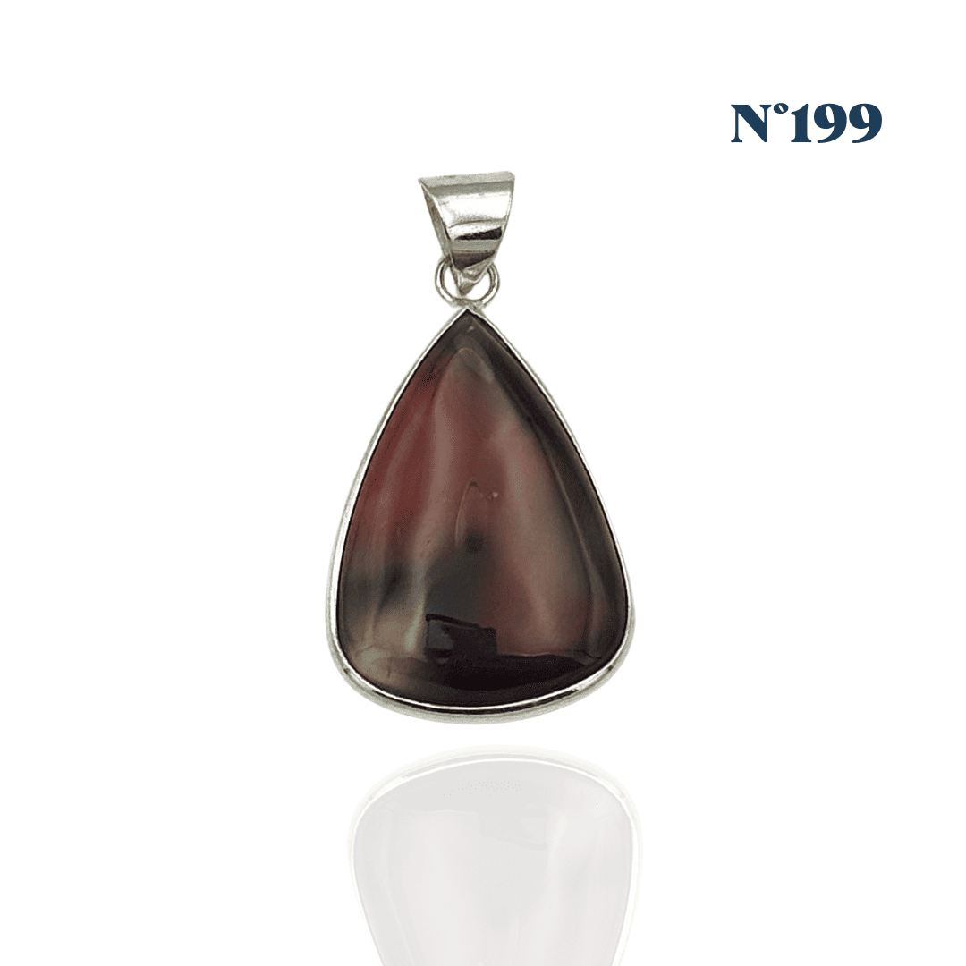 Pendentif Agate du Botswana Rouge – Stabilité et Vitalité