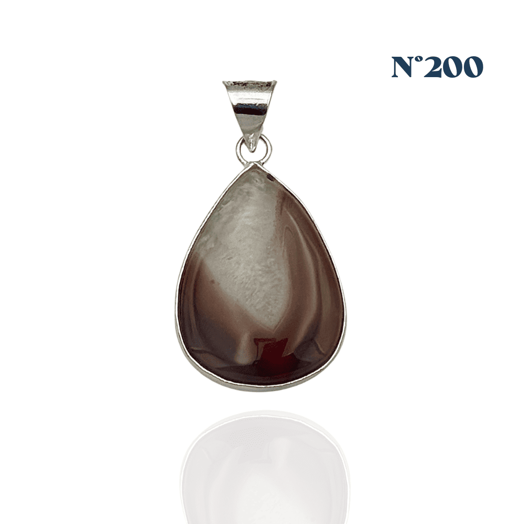 Pendentif Agate du Botswana Rouge – Stabilité et Vitalité