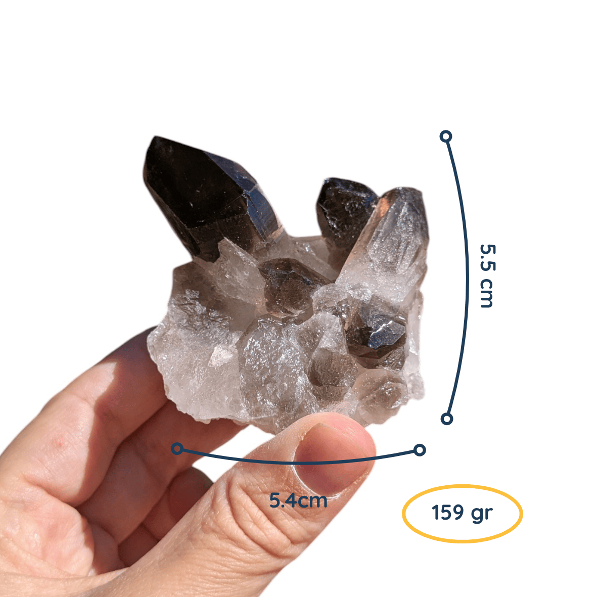 Amas quartz fumé n°58