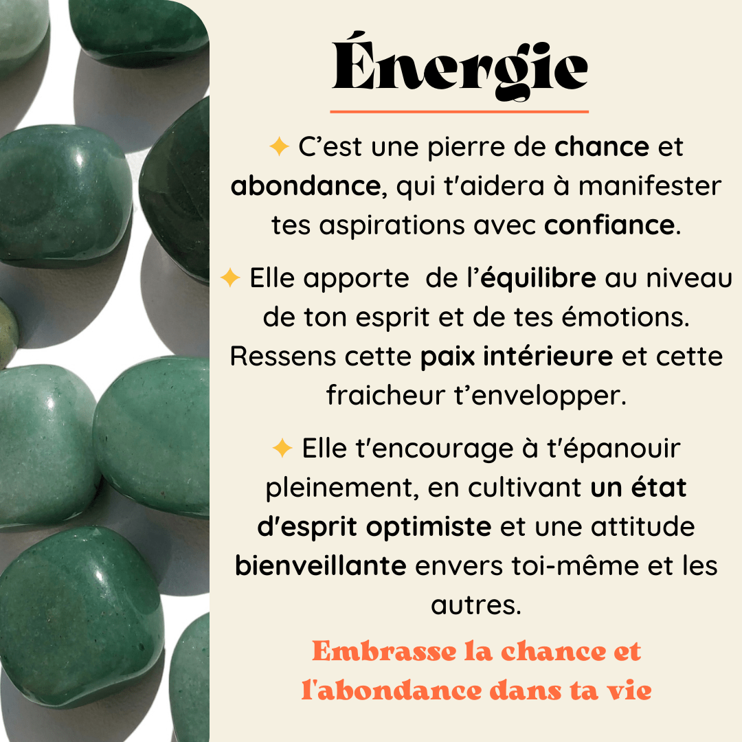 Pierre Roulée Aventurine Verte – Chance et Sérénité