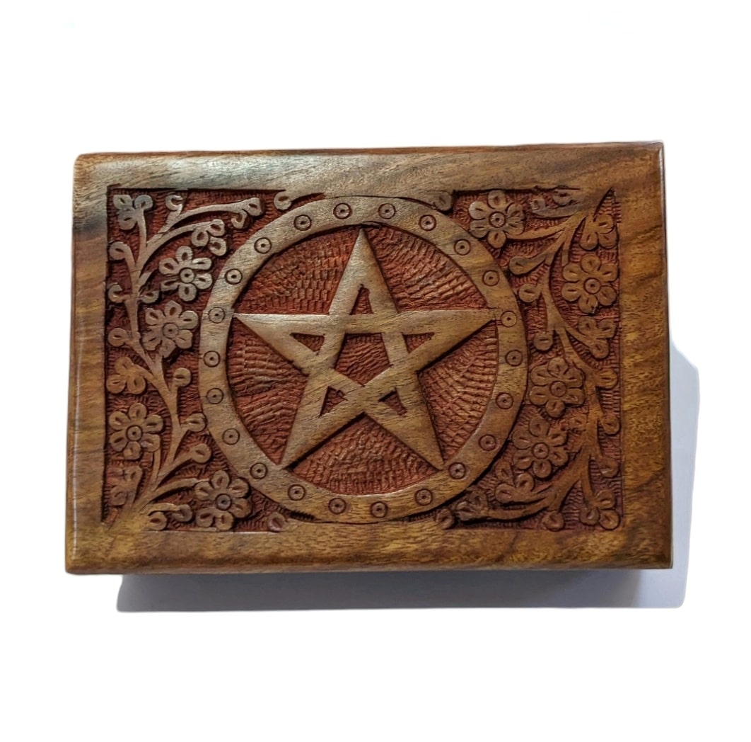 Boîte en Bois Pentacle - Elithos