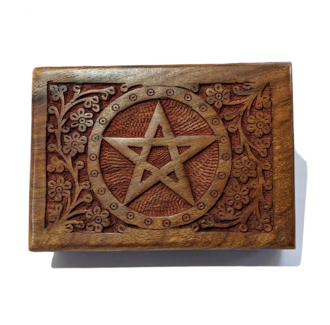 Boîte en Bois Pentacle