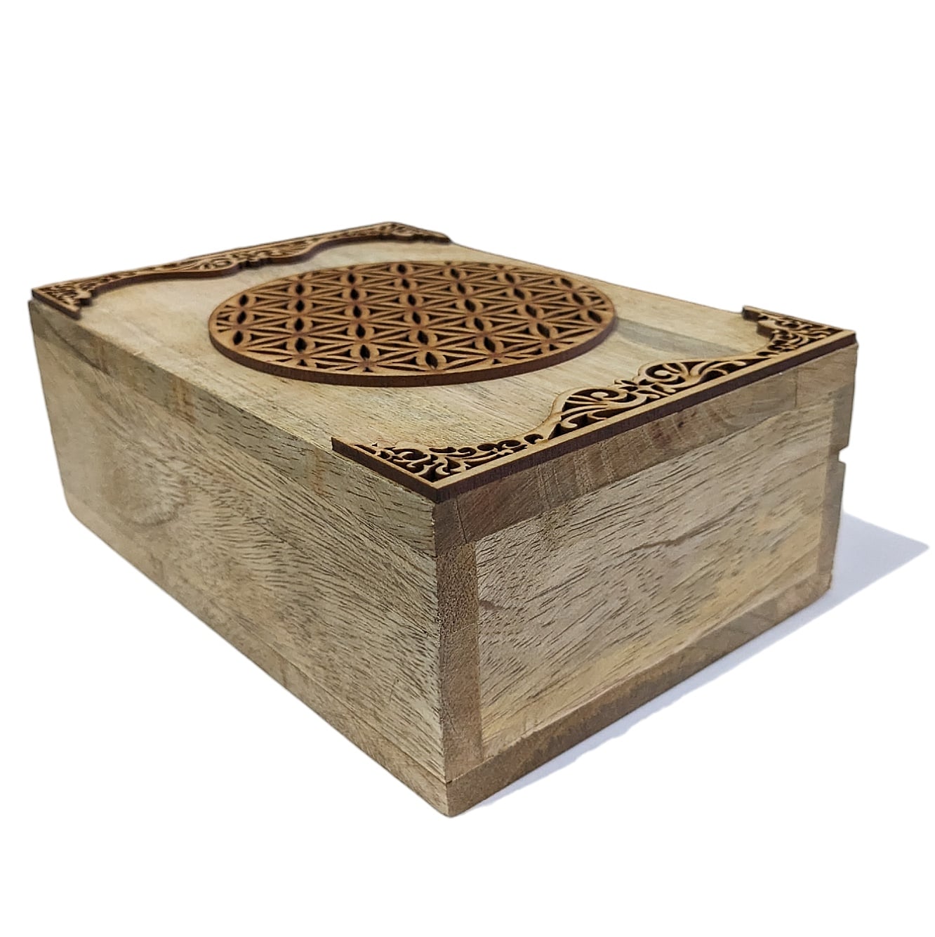 Boîte en Bois Fleur de vie - Elithos