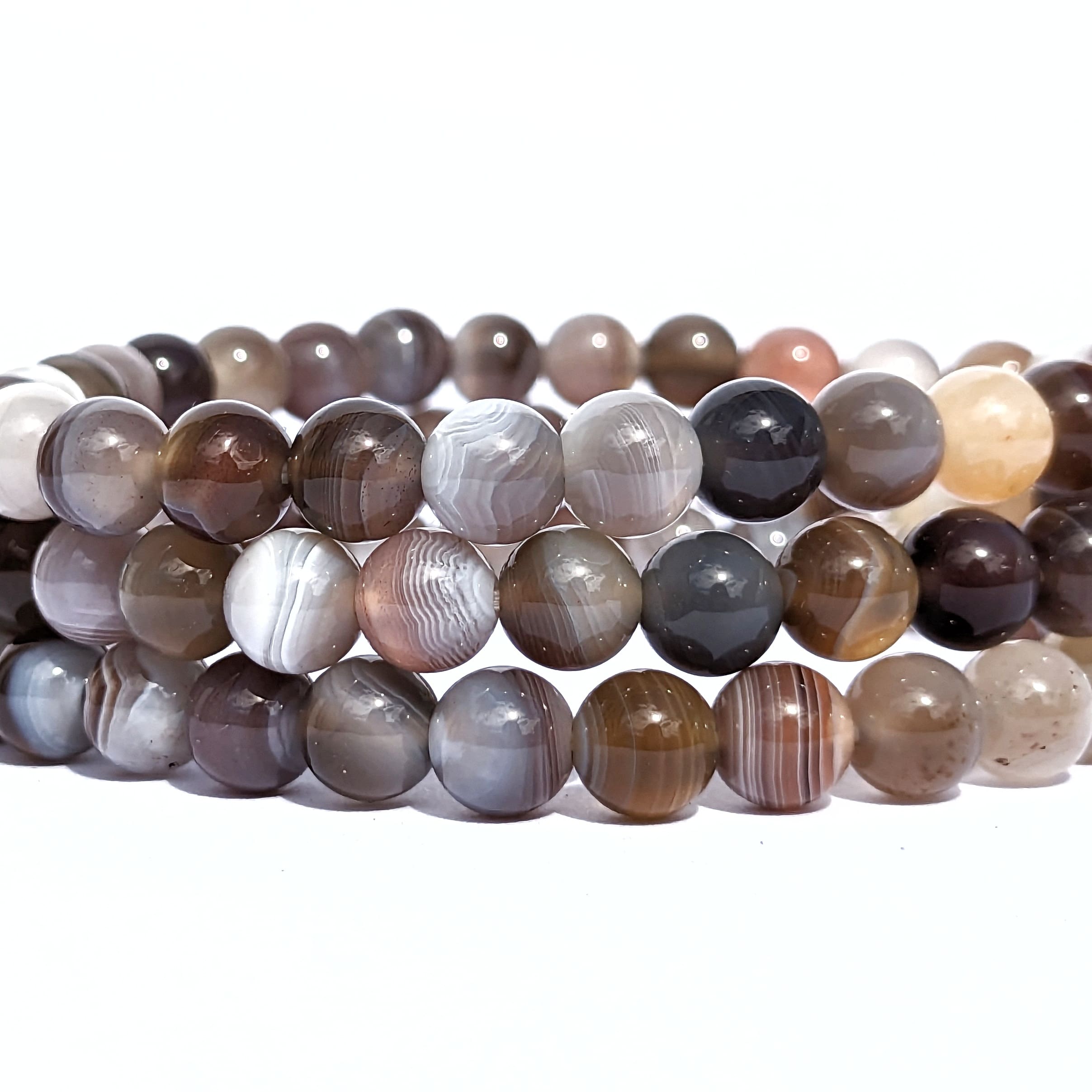 agate du botswana en bracelet