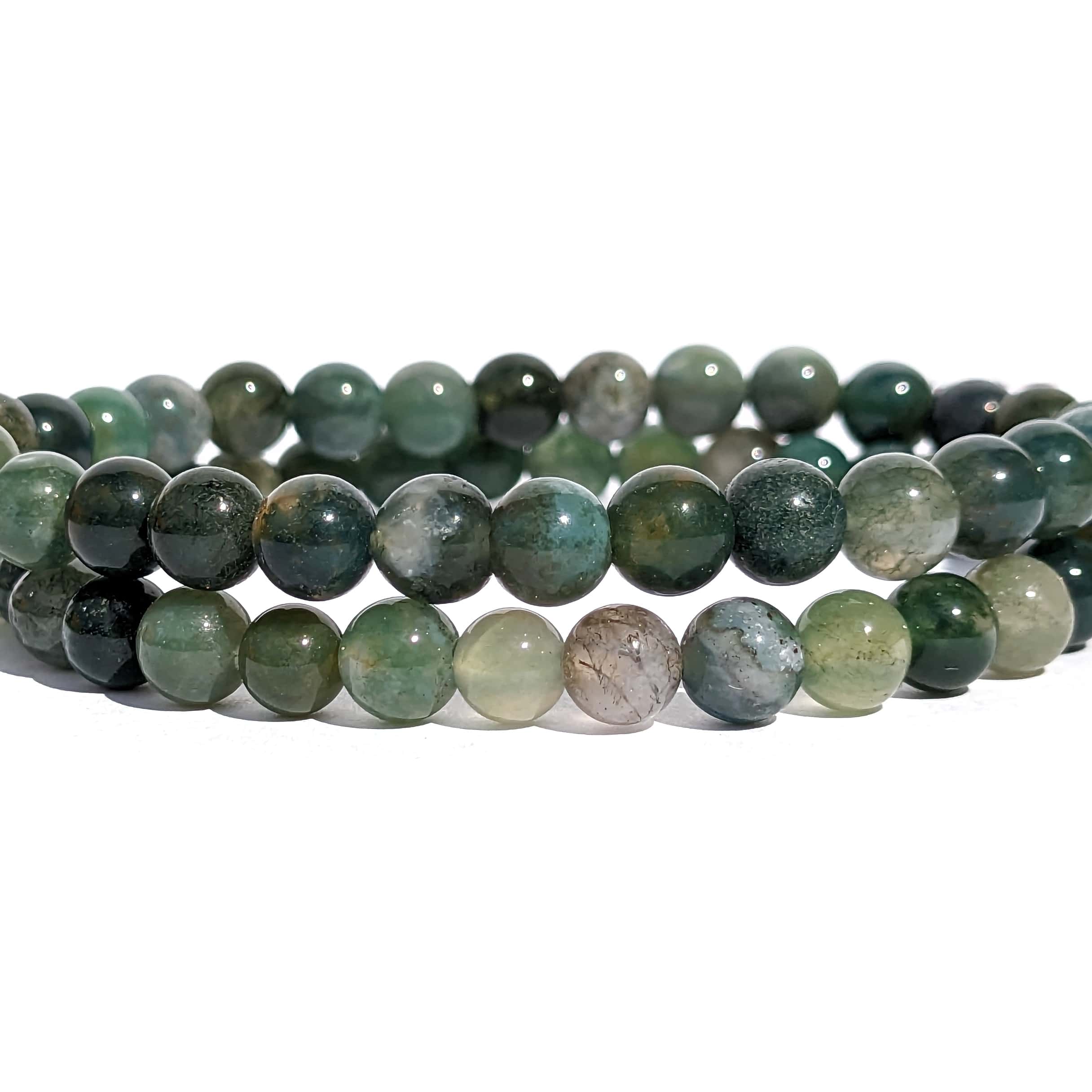 bracelet pierre agate mousse