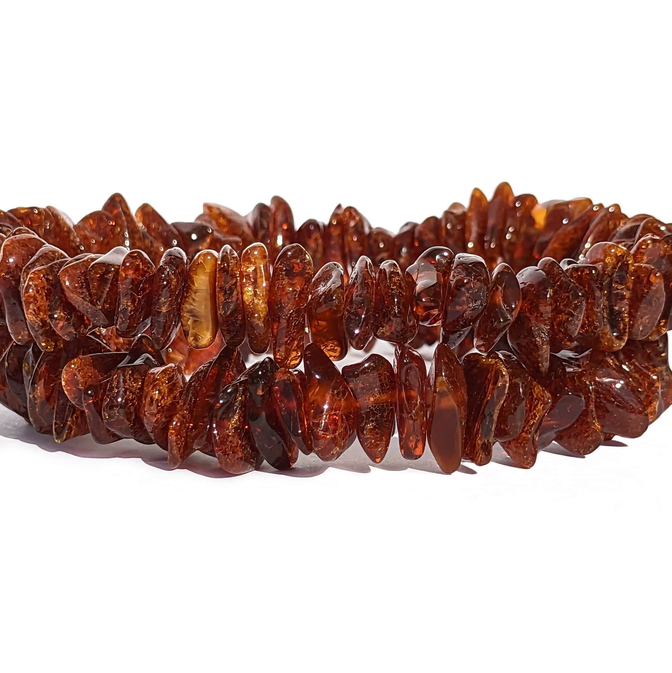 bracelet pierre ambre cognac