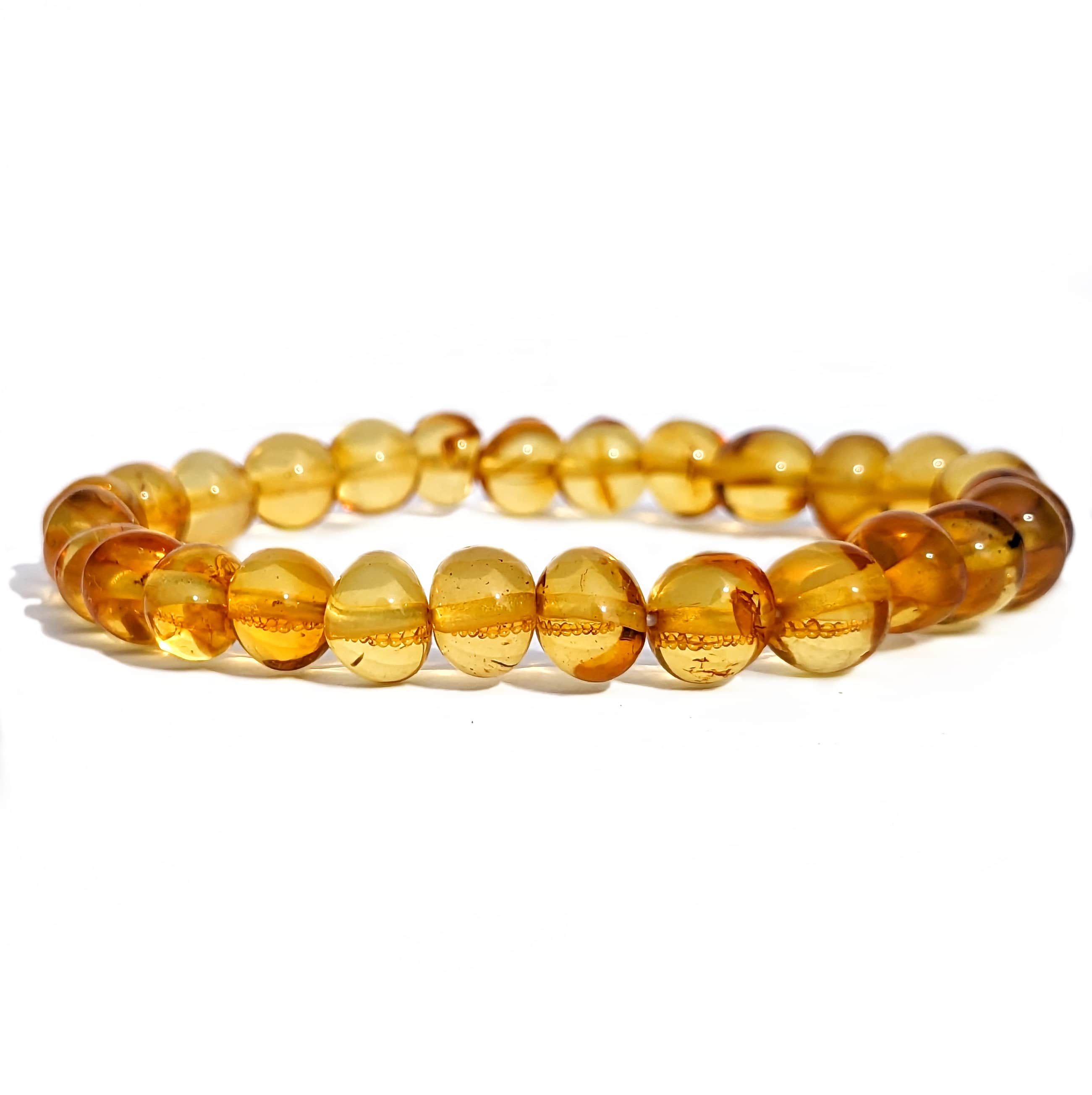 bracelet ambre jaune