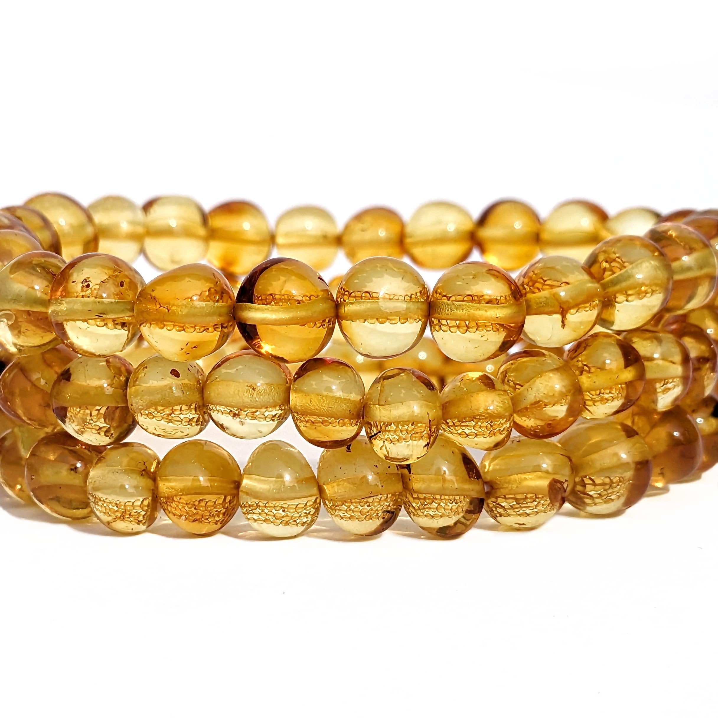bracelet pierre ambre jaune