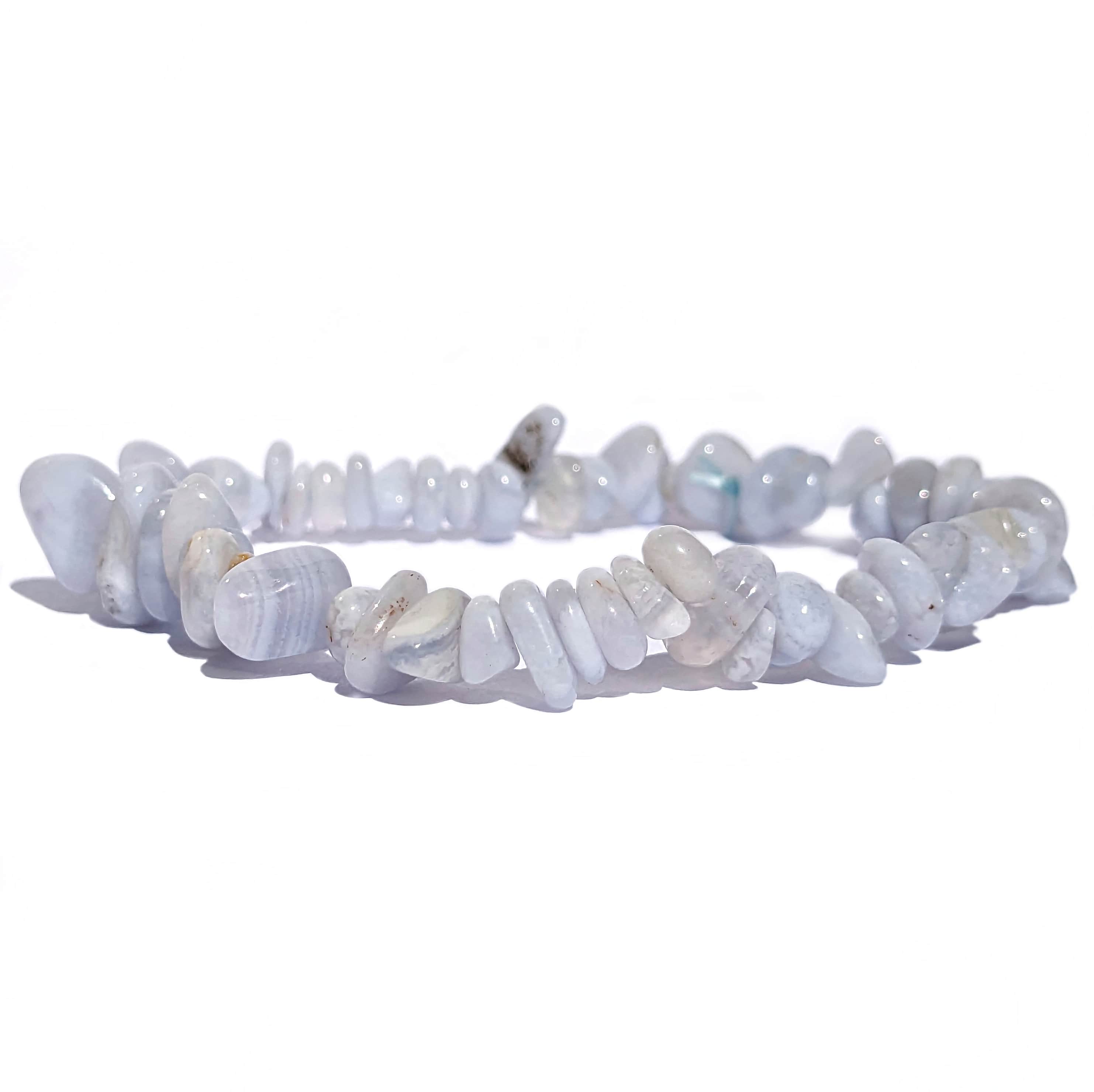 bracelet calcédoine bleue pierre naturelle