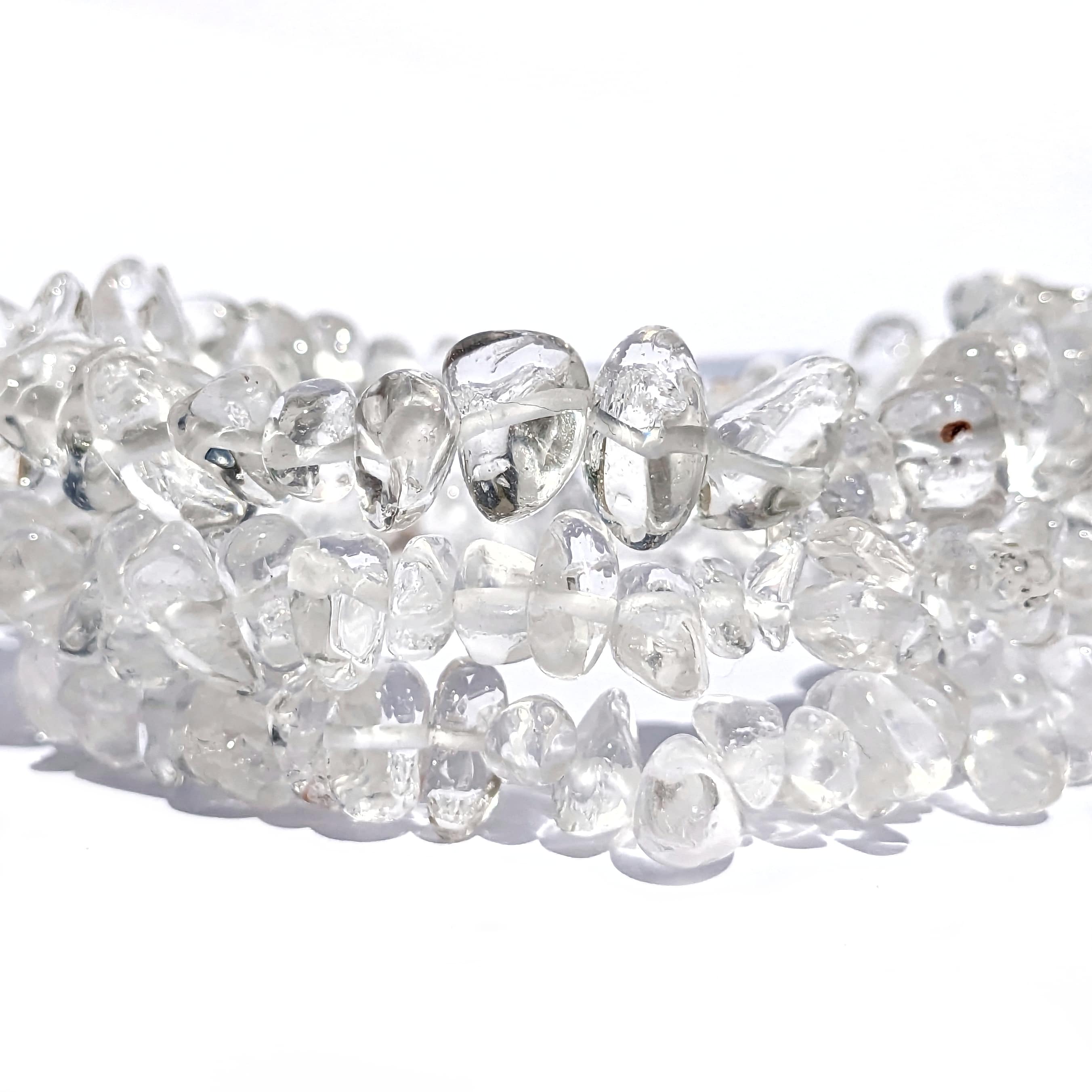 pierre cristal de roche en bracelet