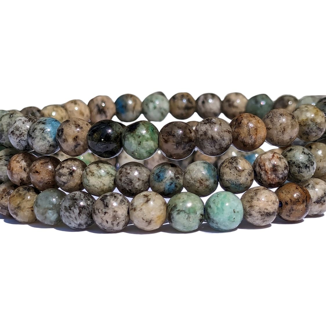 Bracelet Perles Jaspe Volcanique (K2) – Équilibre et Élévation Spirituelle - Elithos