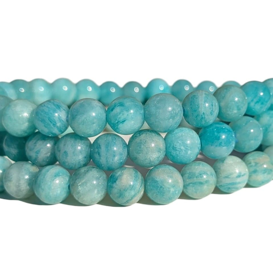 bracelet en pierre amazonite bleue