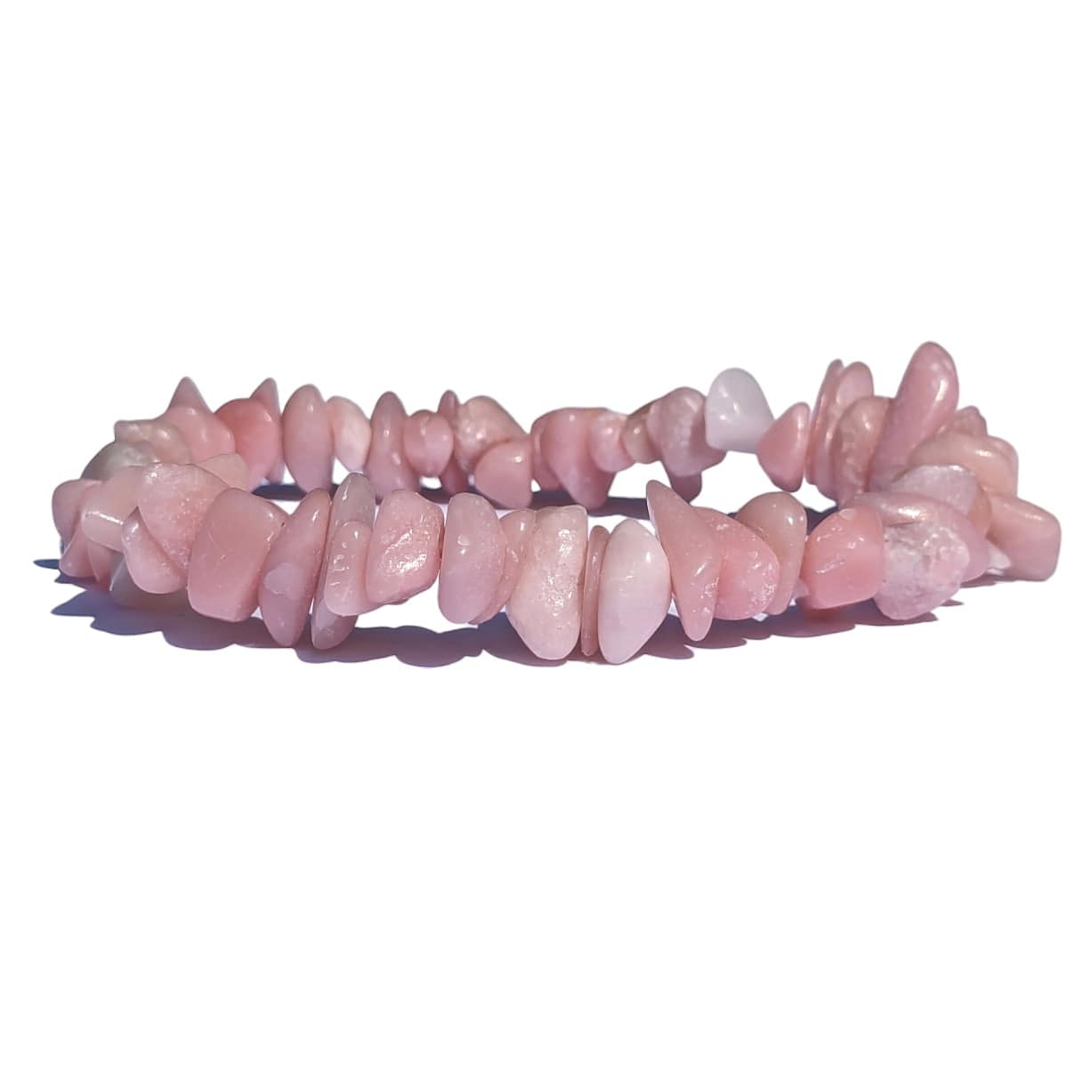 bracelet en pierre opale rose