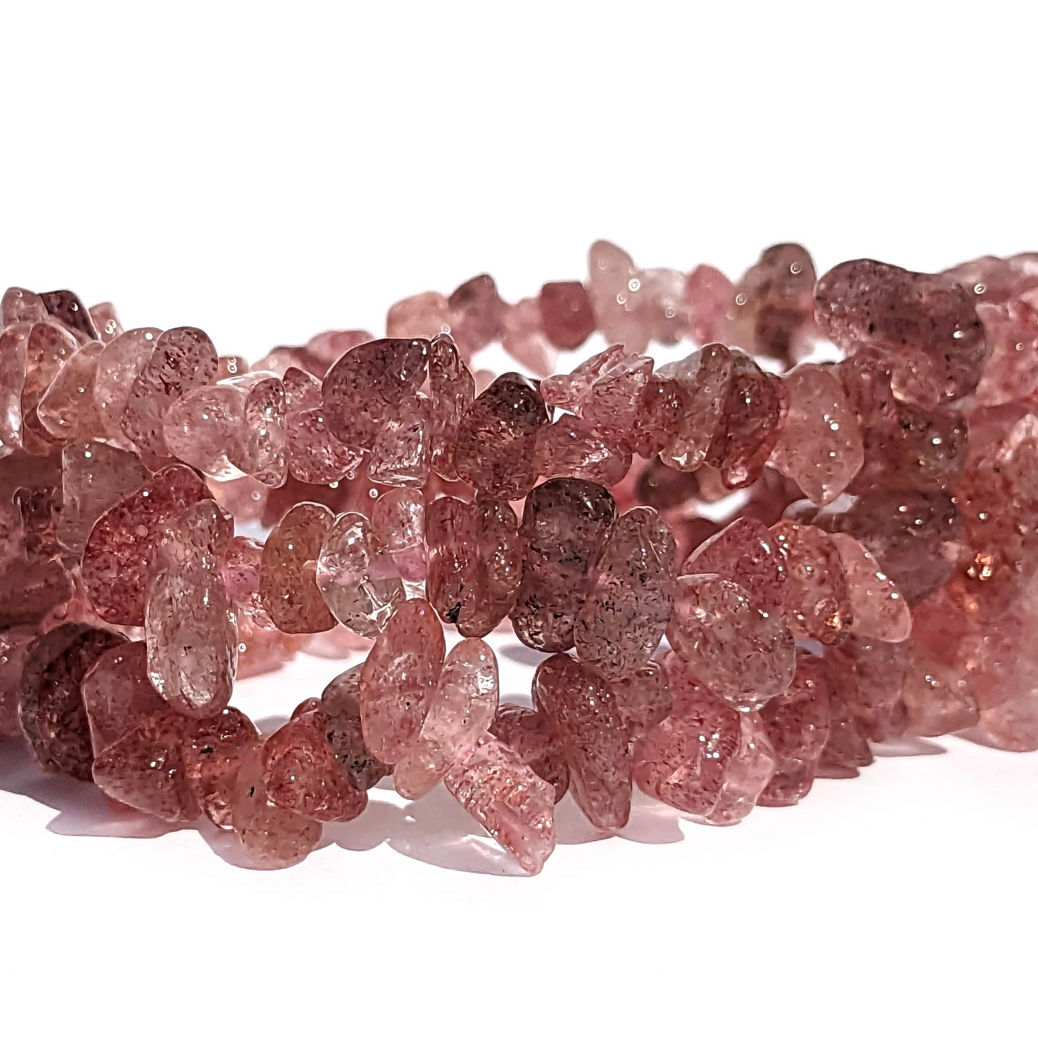 bracelet pierre quartz fraise