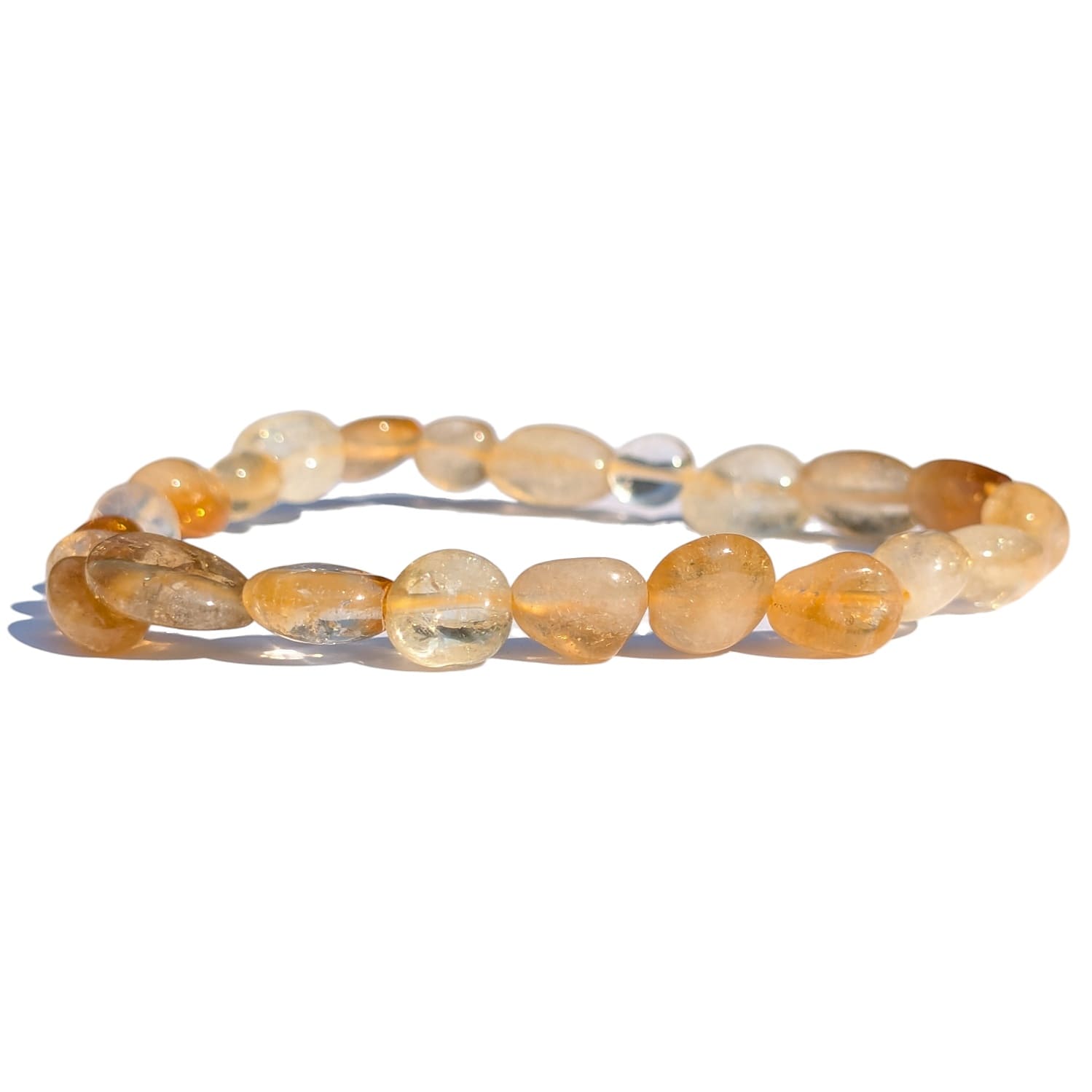 bracelet pierre roulée citrine