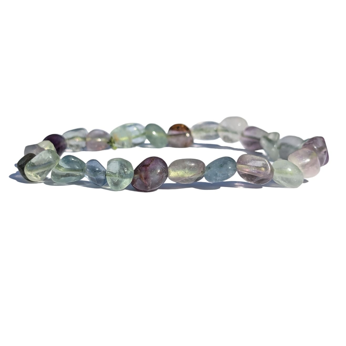 bracelet pierre roulée fluorite