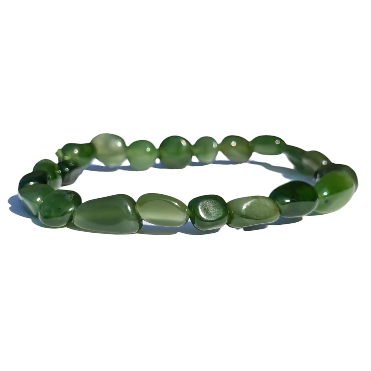 bracelet pierre roulée jade nephrite