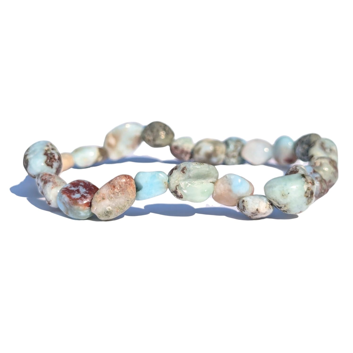 bracelet pierre roulée larimar