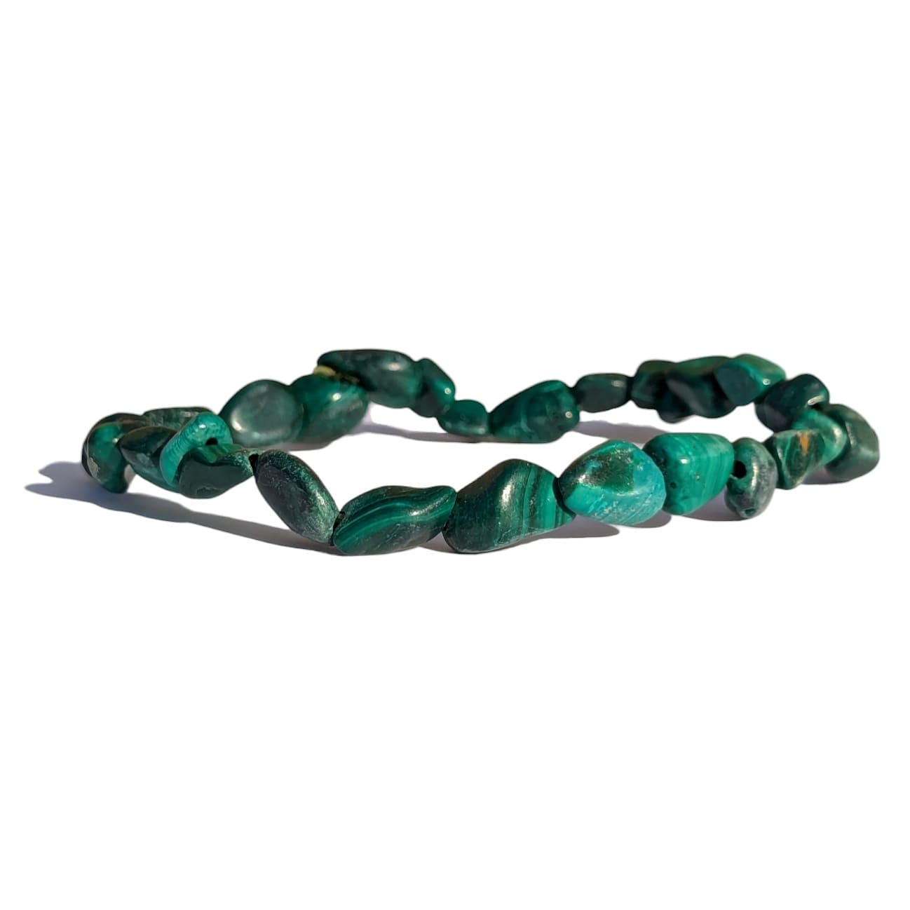 bracelet pierre roulée malachite