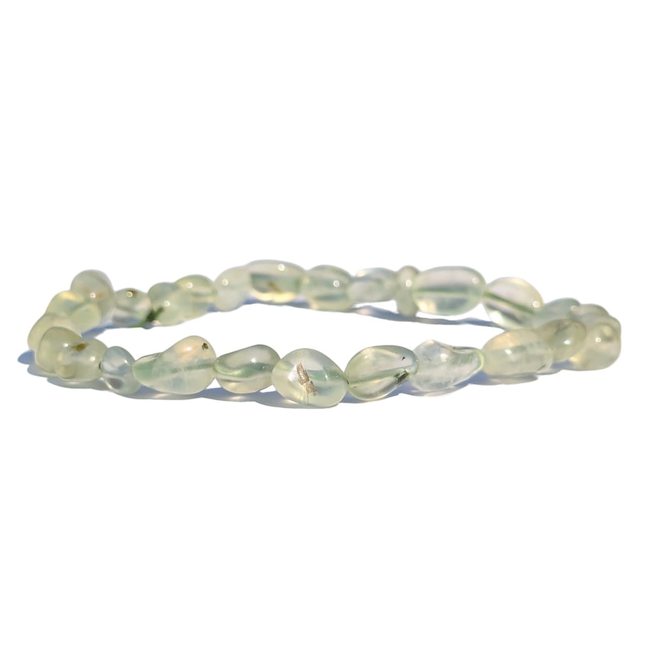 bracelet pierre roulée prehnite