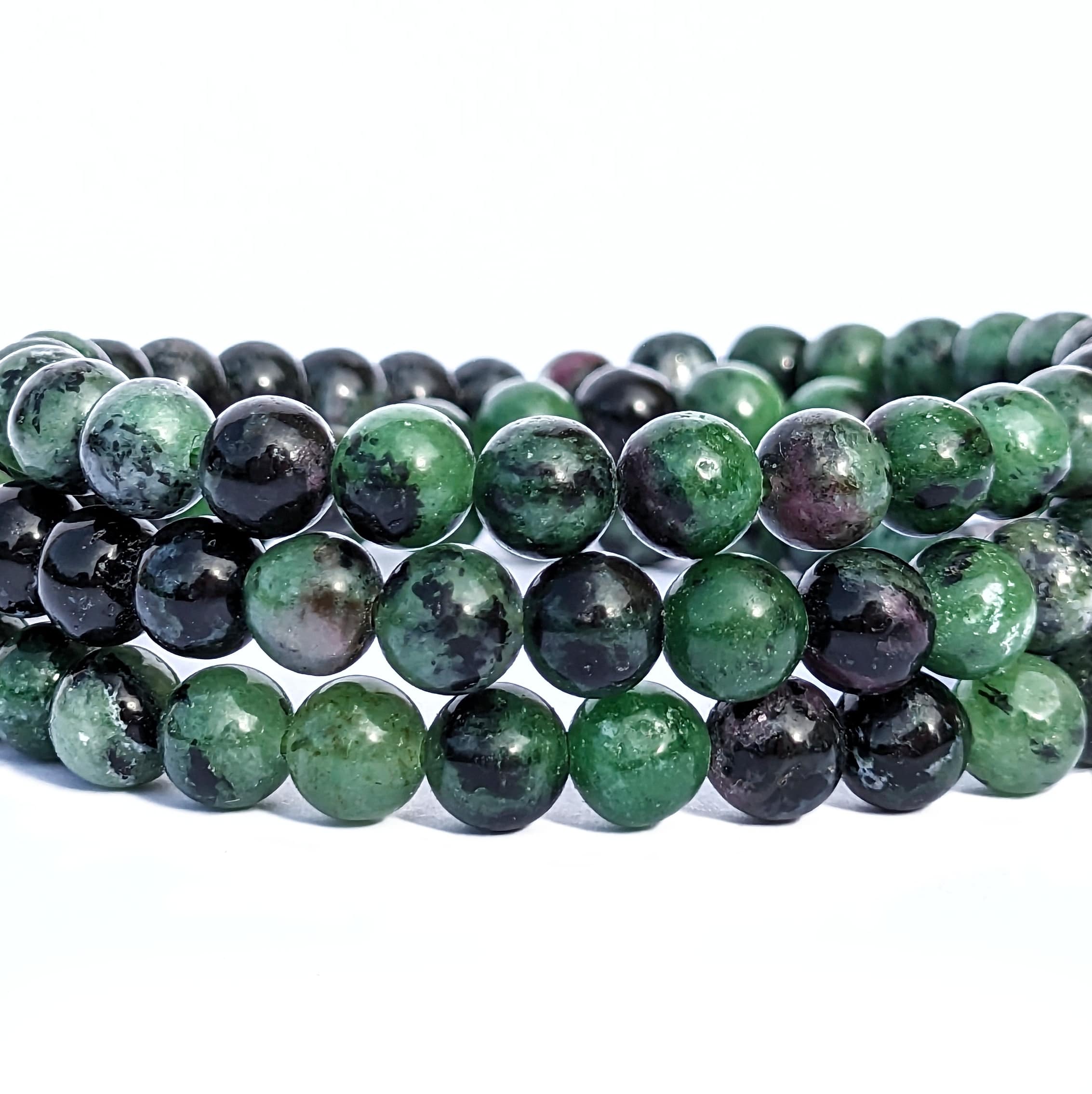 bracelet pierre rubis zoisite