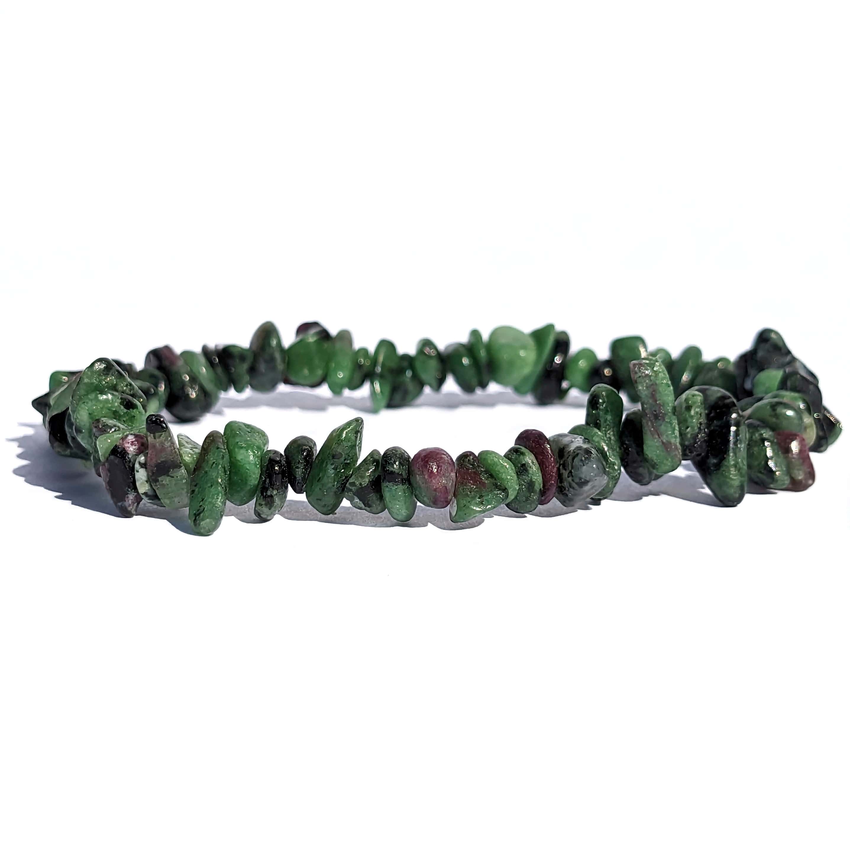 bracelet pierre naturelle rubis zoisite