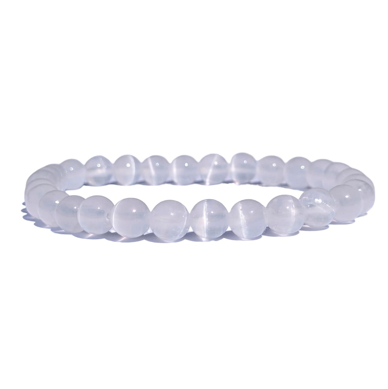 bracelet en perle selenite
