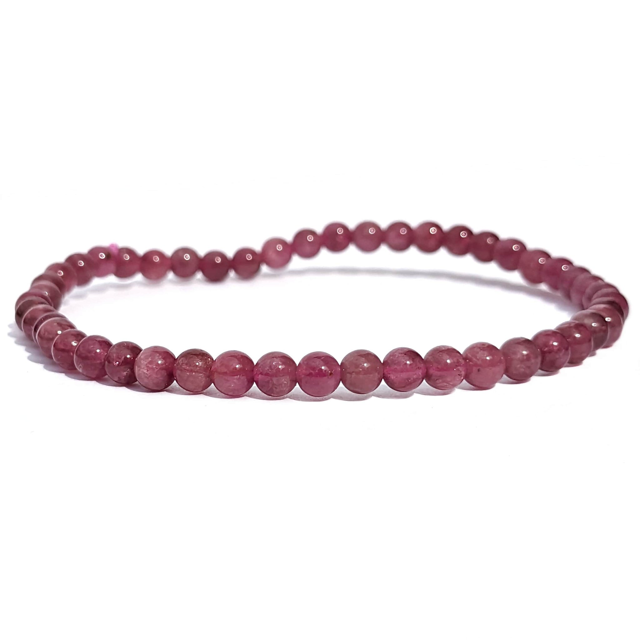 Bracelet Perles en Tourmaline Rose – Douceur et Protection