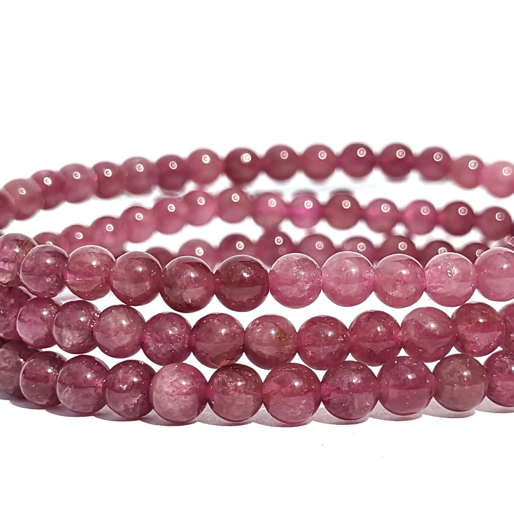 bracelet pierre tourmaline rose